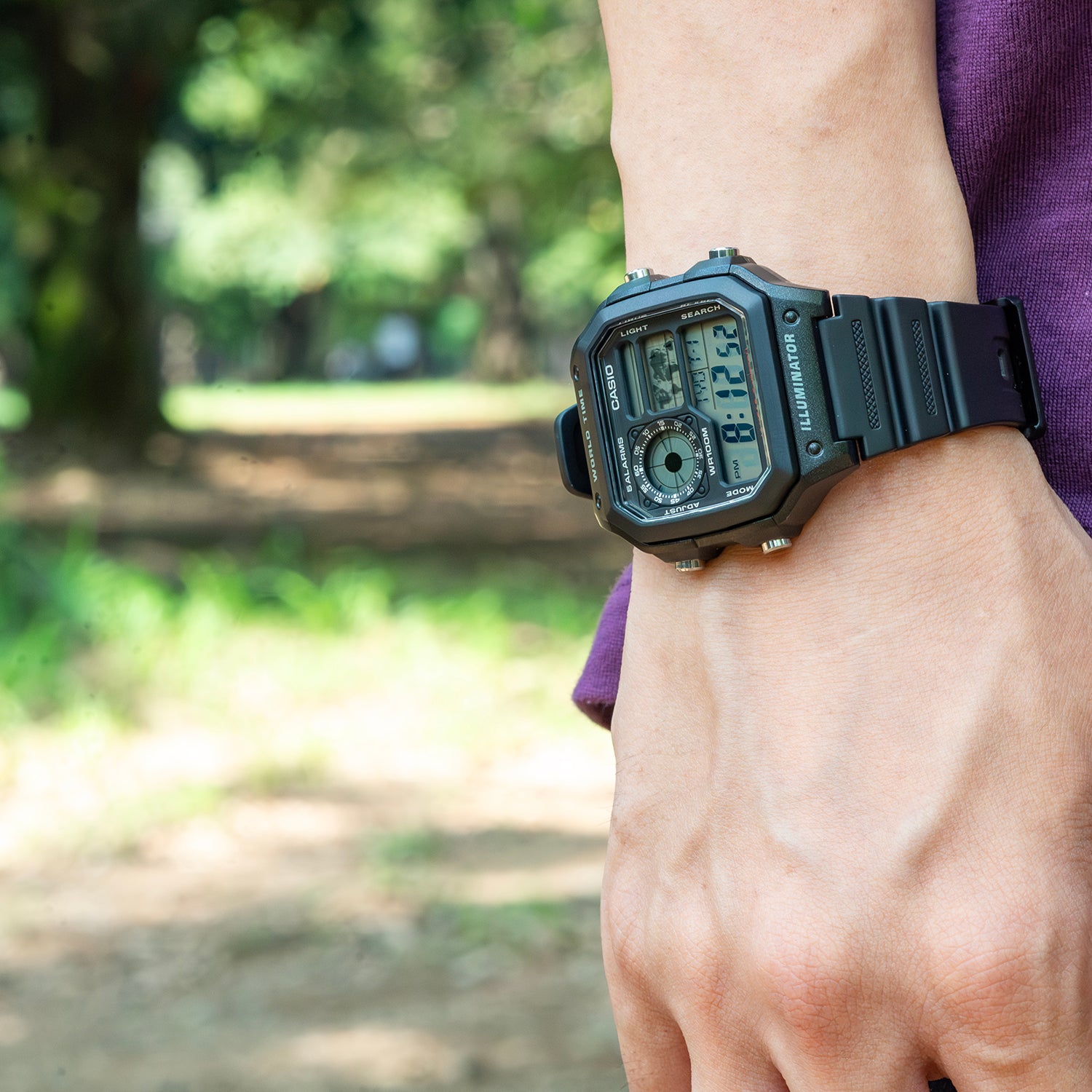 CASIO カシオ AE-1200WH-1A ブラック ブラック文字盤 デジタル メンズ 腕時計