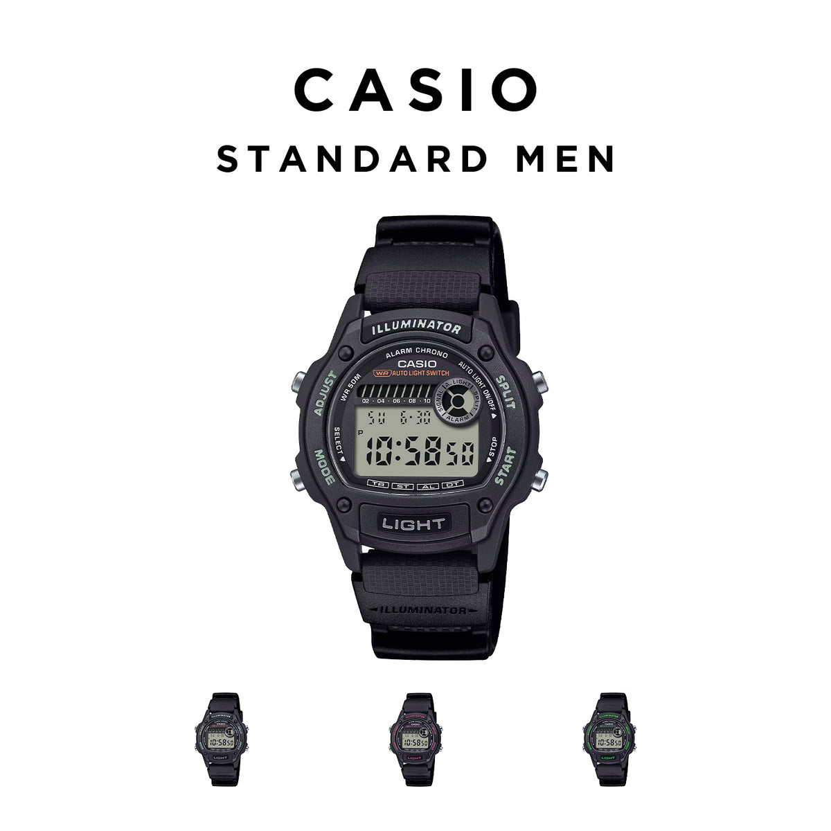 CASIO カシオ W-220H メンズ 腕時計 5気圧防水 10年保証