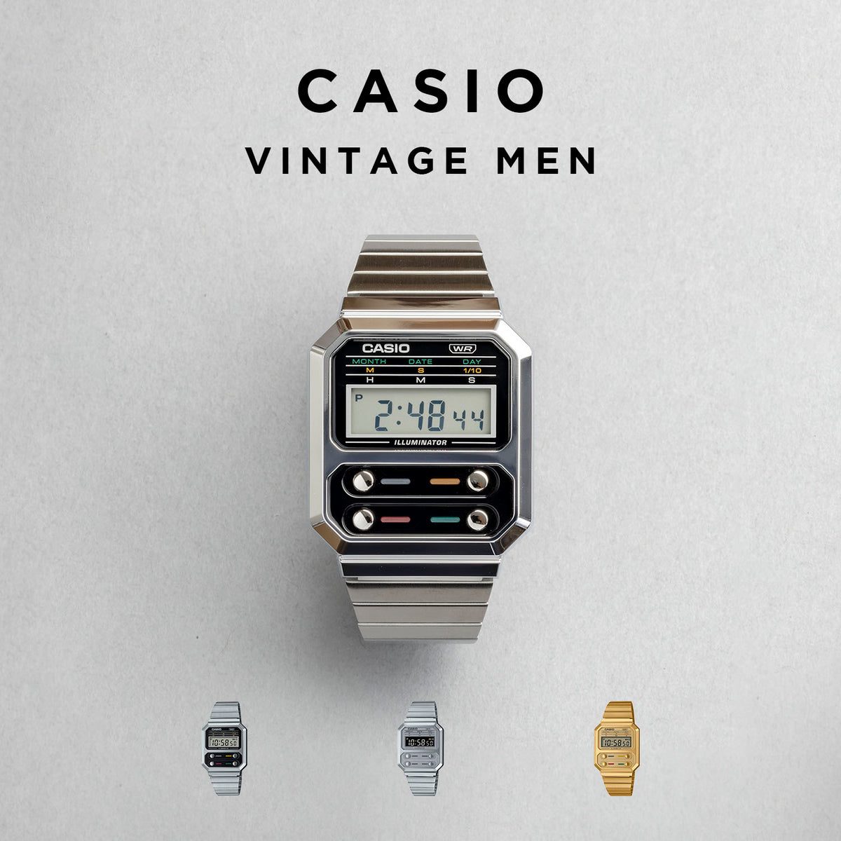 CASIO カシオ A100WE デジタル メンズ 腕時計