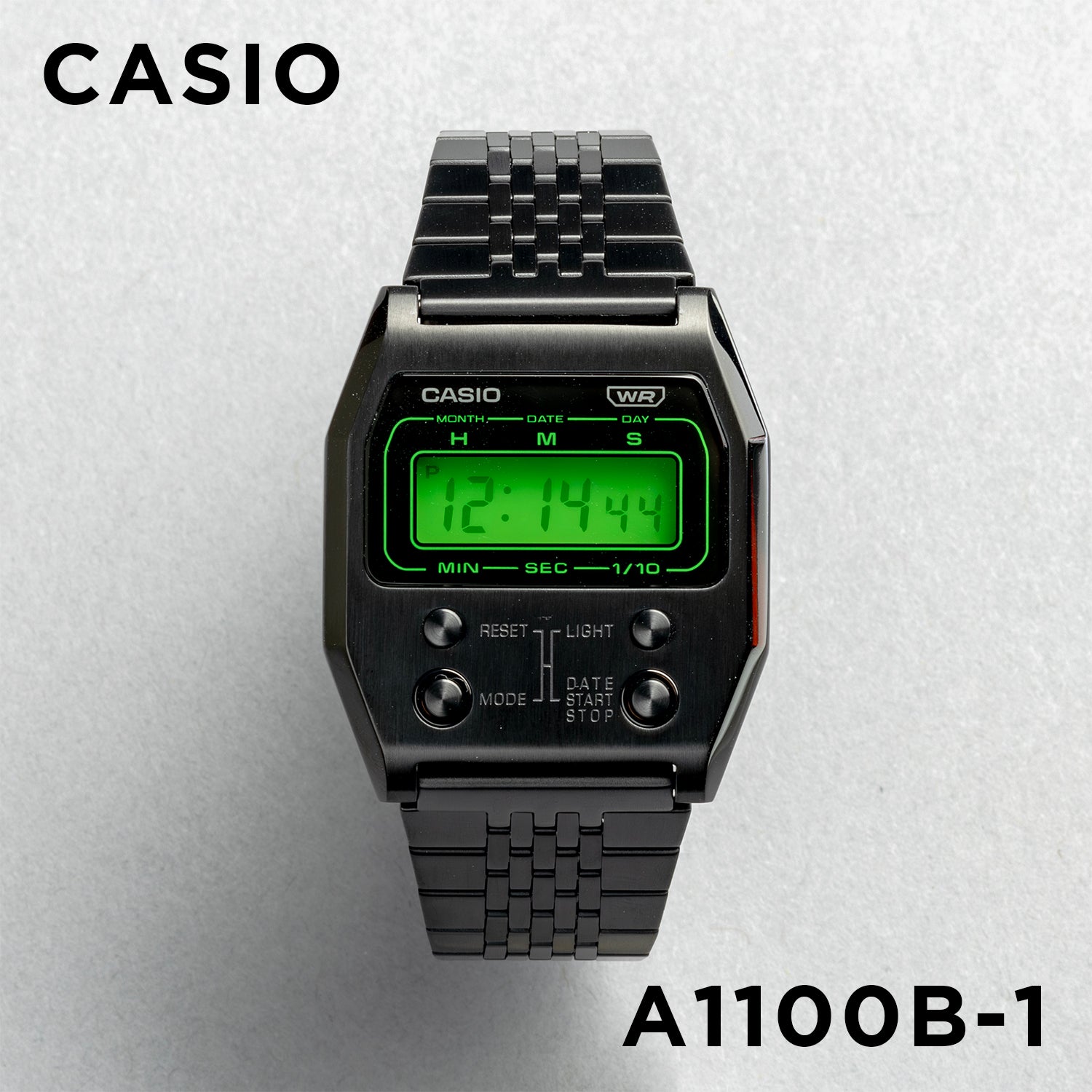 CASIO カシオ A1100B-1 ブラック ブラック文字盤 デジタル ユニセックス 腕時計
