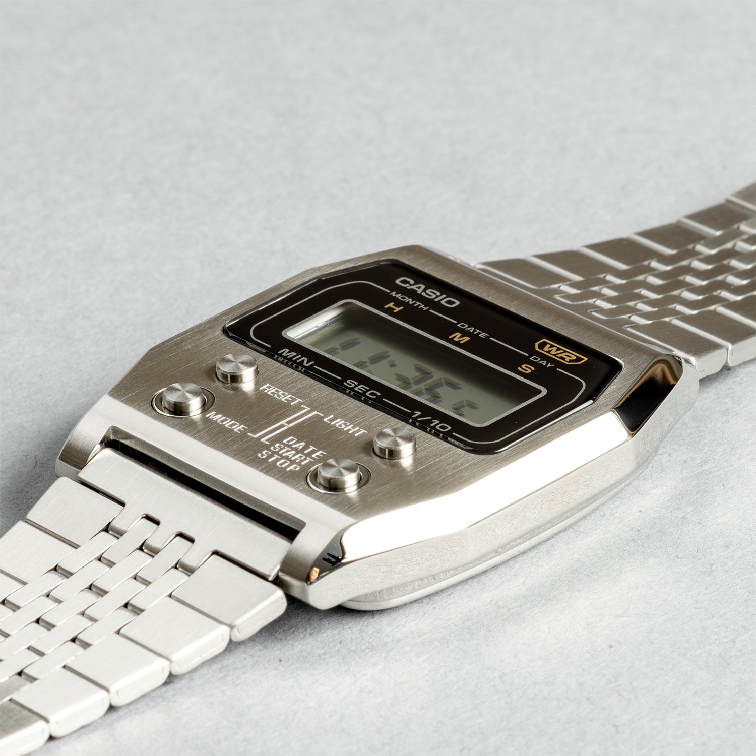 CASIO カシオ A1100D-1 シルバー ブラック文字盤 デジタル ユニセックス 腕時計