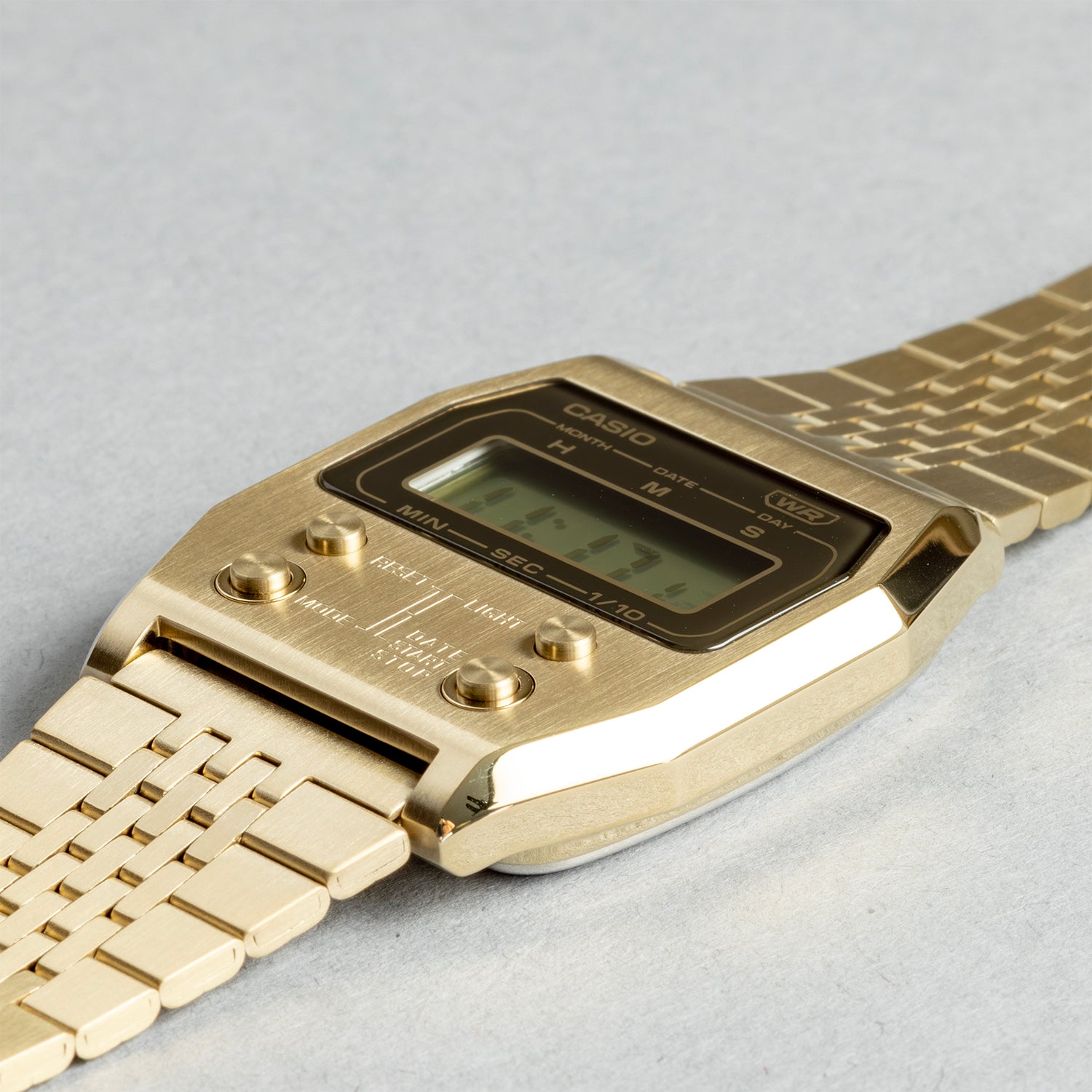 CASIO カシオ A1100G-5 ゴールド ブラック文字盤 デジタル ユニセックス 腕時計