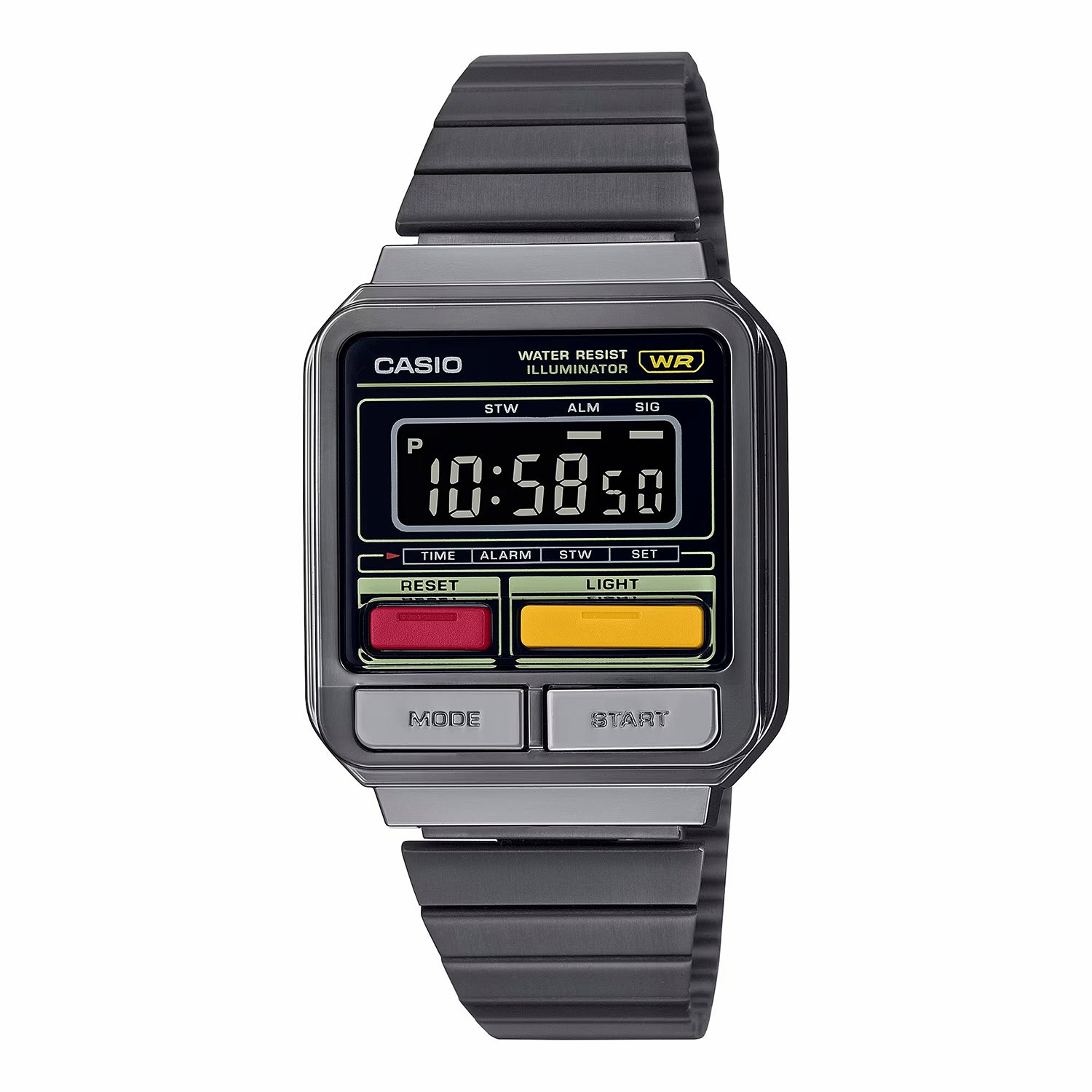 CASIO カシオ A120WEGG-1B ガンメタ ブラック文字盤 デジタル ユニセックス 腕時計