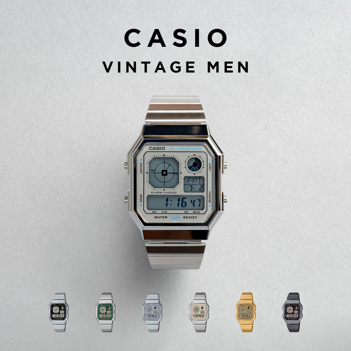 CASIO カシオ A130WE メンズ 腕時計 日常生活用防水 10年保証