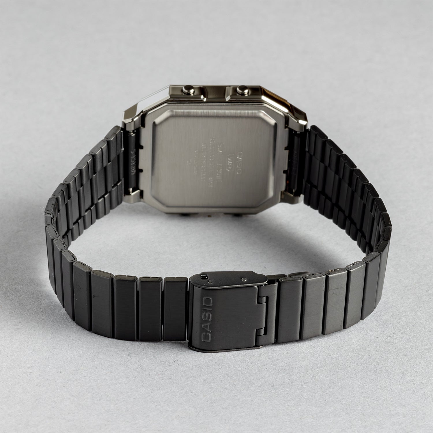 CASIO カシオ A130WEGG-1A ガンメタル ブラック文字盤 デジタル メンズ 腕時計 ベルト