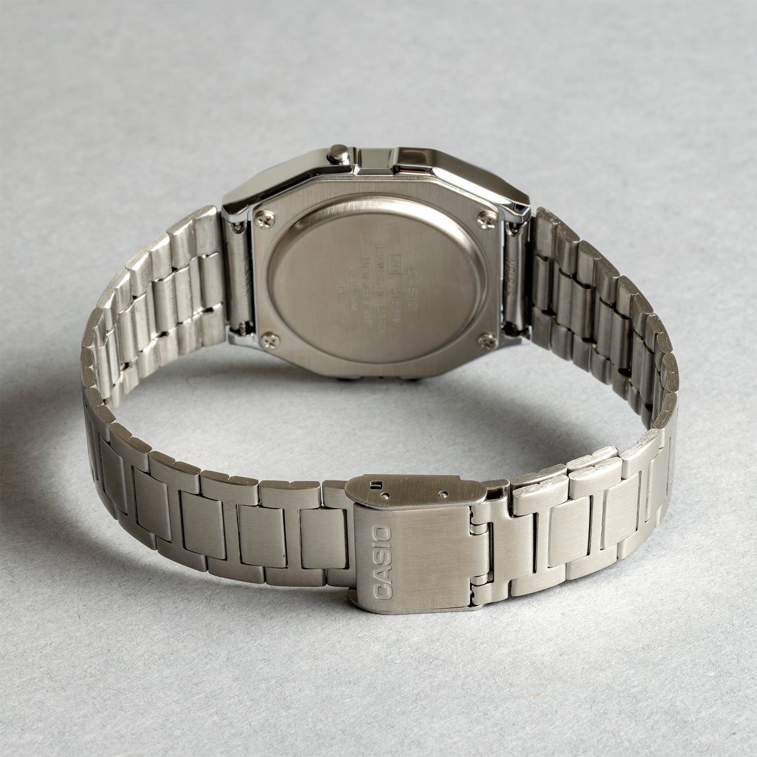 CASIO カシオ A158WA-1 シルバー ブラック文字盤 デジタル ユニセックス 腕時計 ベルト