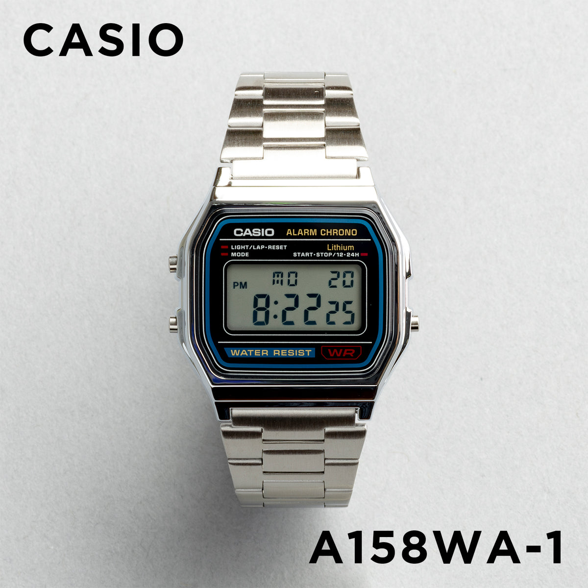 CASIO カシオ A158WA-1 メンズ 腕時計 日常生活用防水 10年保証