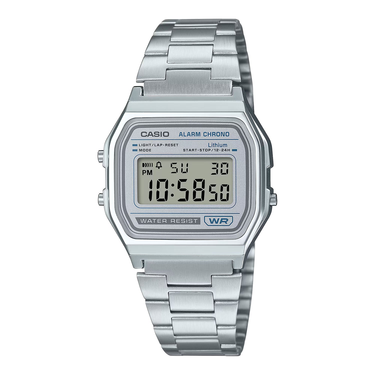 CASIO カシオ A158WEA-7 シルバー シルバー文字盤 デジタル メンズ 腕時計