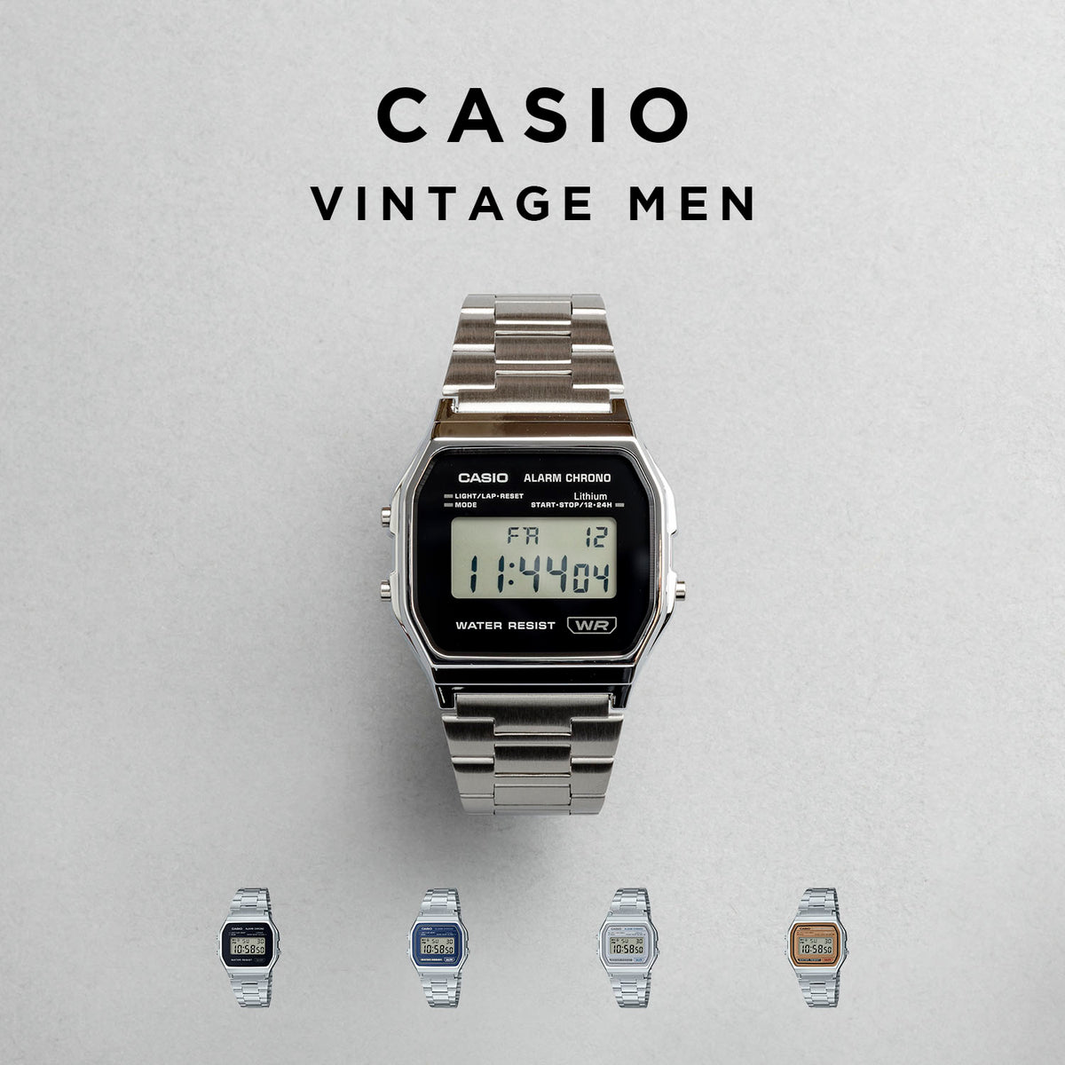 CASIO カシオ A158WEA メンズ 腕時計 日常生活用防水 10年保証