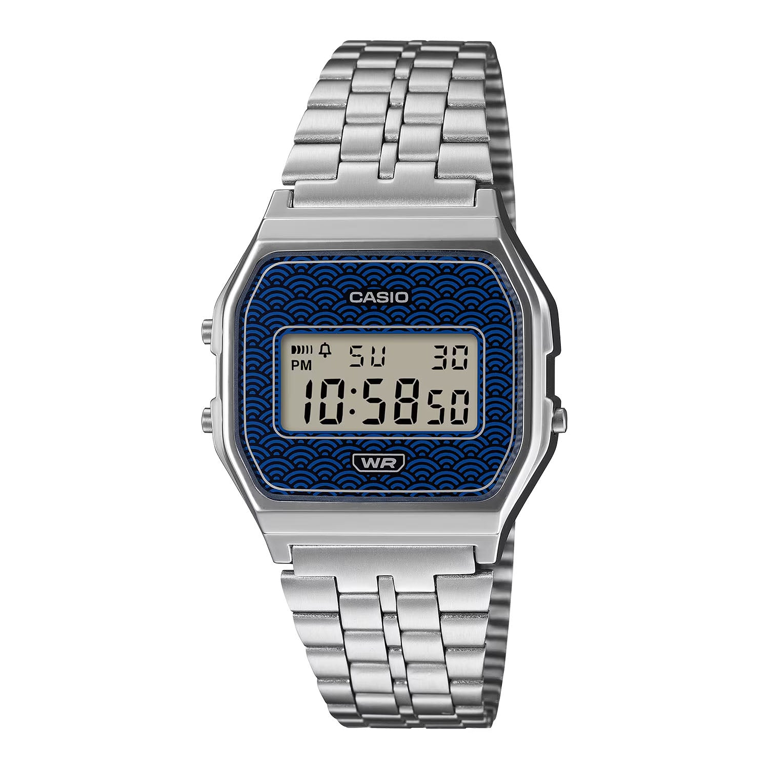 CASIO カシオ A159WEVJ-2 シルバー ブルー文字盤 デジタル メンズ 腕時計