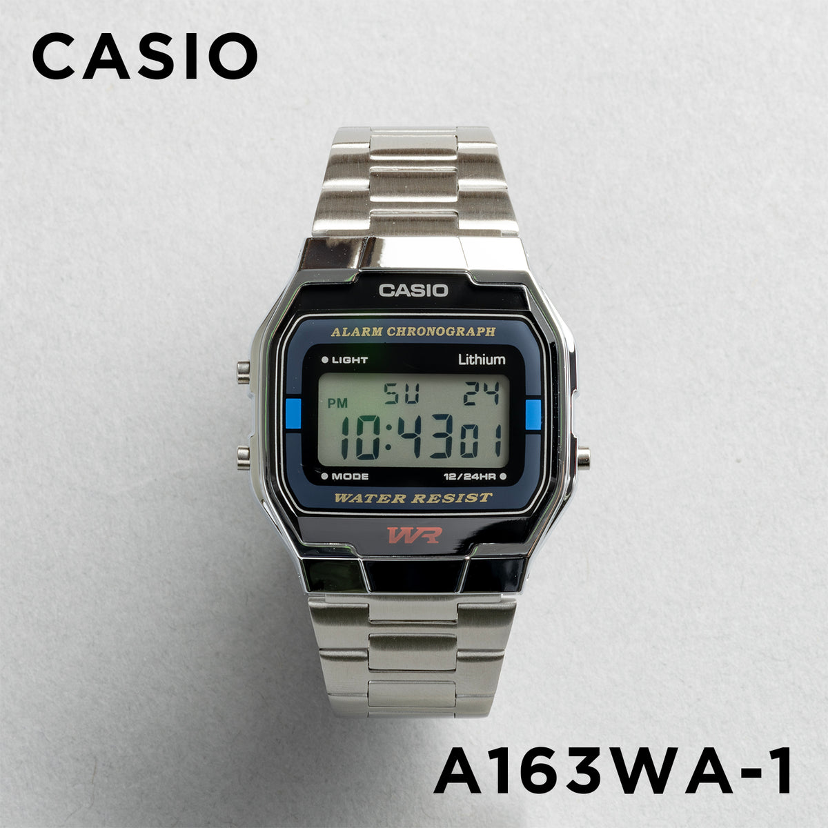 CASIO カシオ A163WA-1 メンズ 腕時計 日常生活用防水 10年保証
