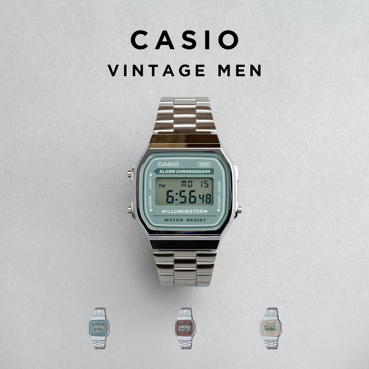 CASIO カシオ A168WA メンズ 腕時計 日常生活用防水 10年保証