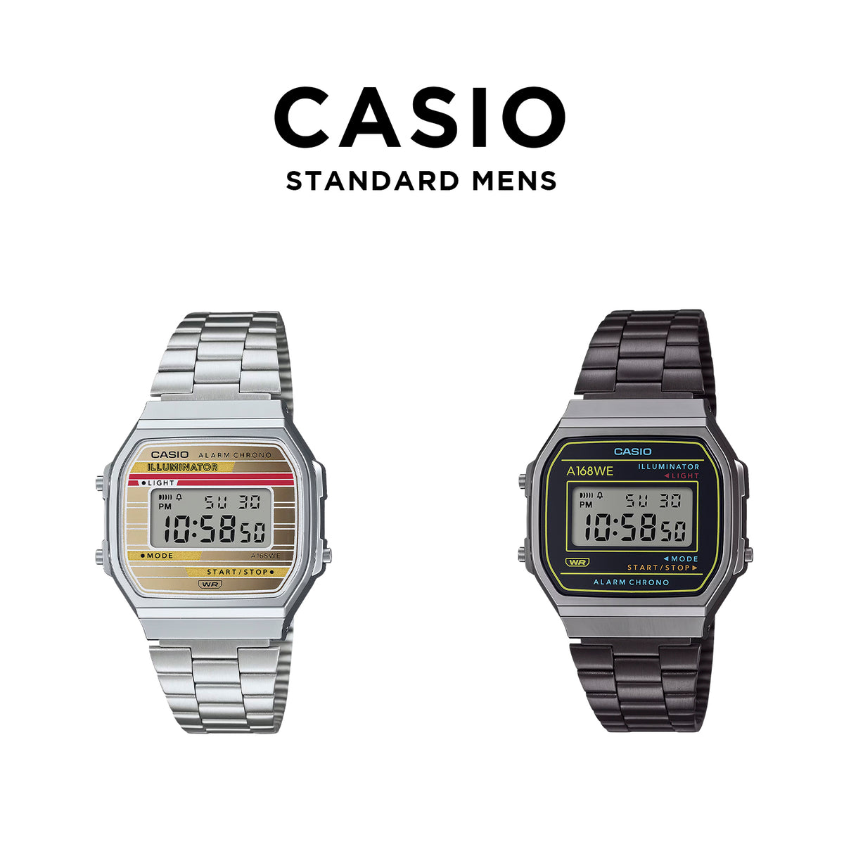 CASIO カシオ A168WEH* メンズ 腕時計 日常生活用防水 10年保証
