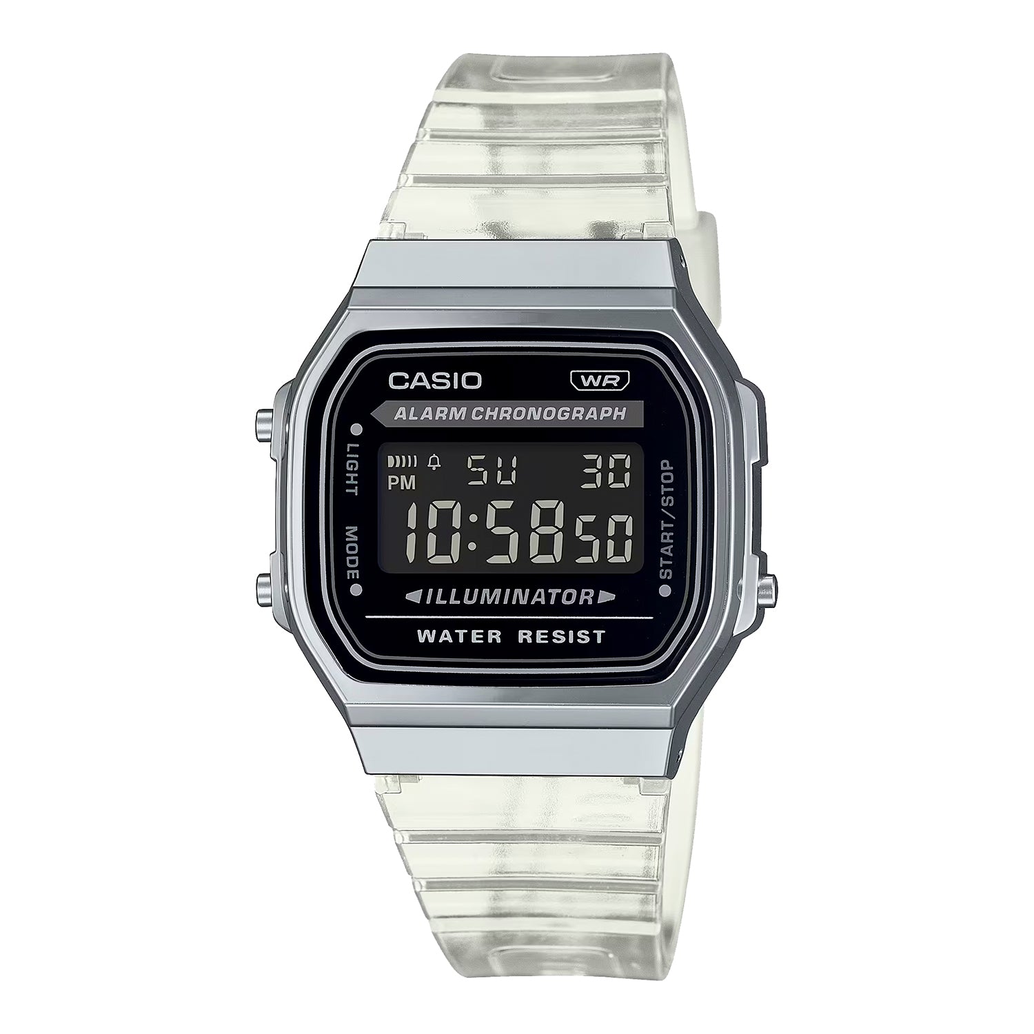 CASIO カシオ A168XES-1B スケルトン ブラック文字盤 デジタル ユニセックス 腕時計