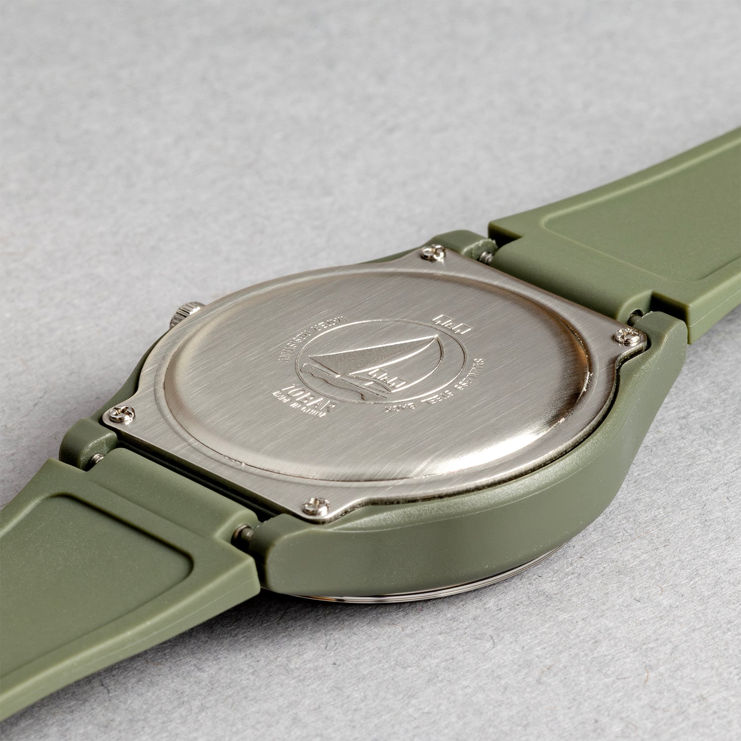 Q&Q キューアンドキュー A212J008Y カーキ ブラック文字盤 アナログ メンズ 腕時計