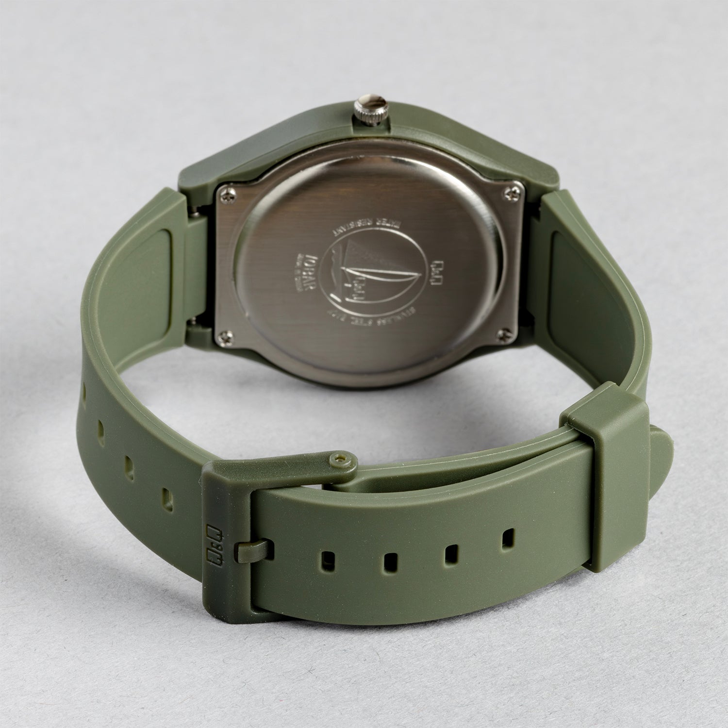 Q&Q キューアンドキュー A212J008Y カーキ ブラック文字盤 アナログ メンズ 腕時計 ベルト