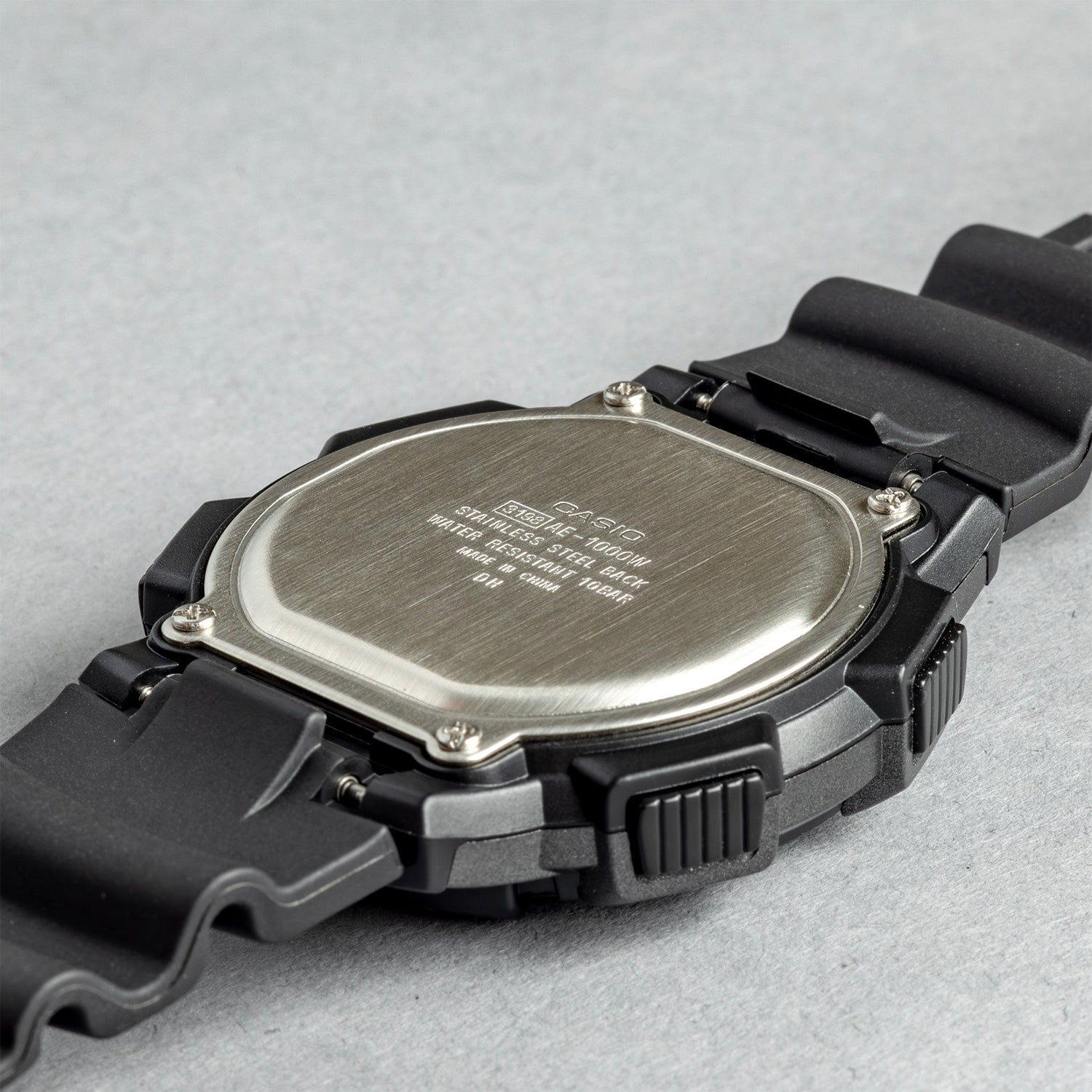 CASIO カシオ AE-1000W-1A ブラック ブラック文字盤 デジタル メンズ 腕時計 ケースバック