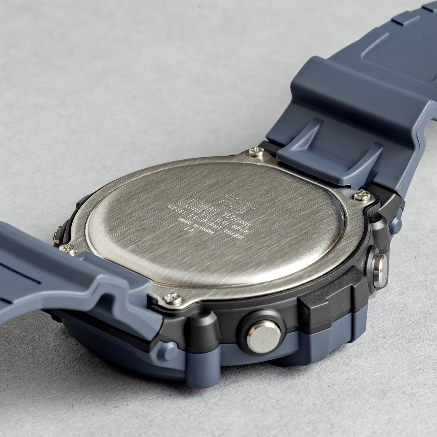 CASIO カシオ AE-1500WH-2A ブルー グレー文字盤 デジタル ユニセックス 腕時計 ケースバック