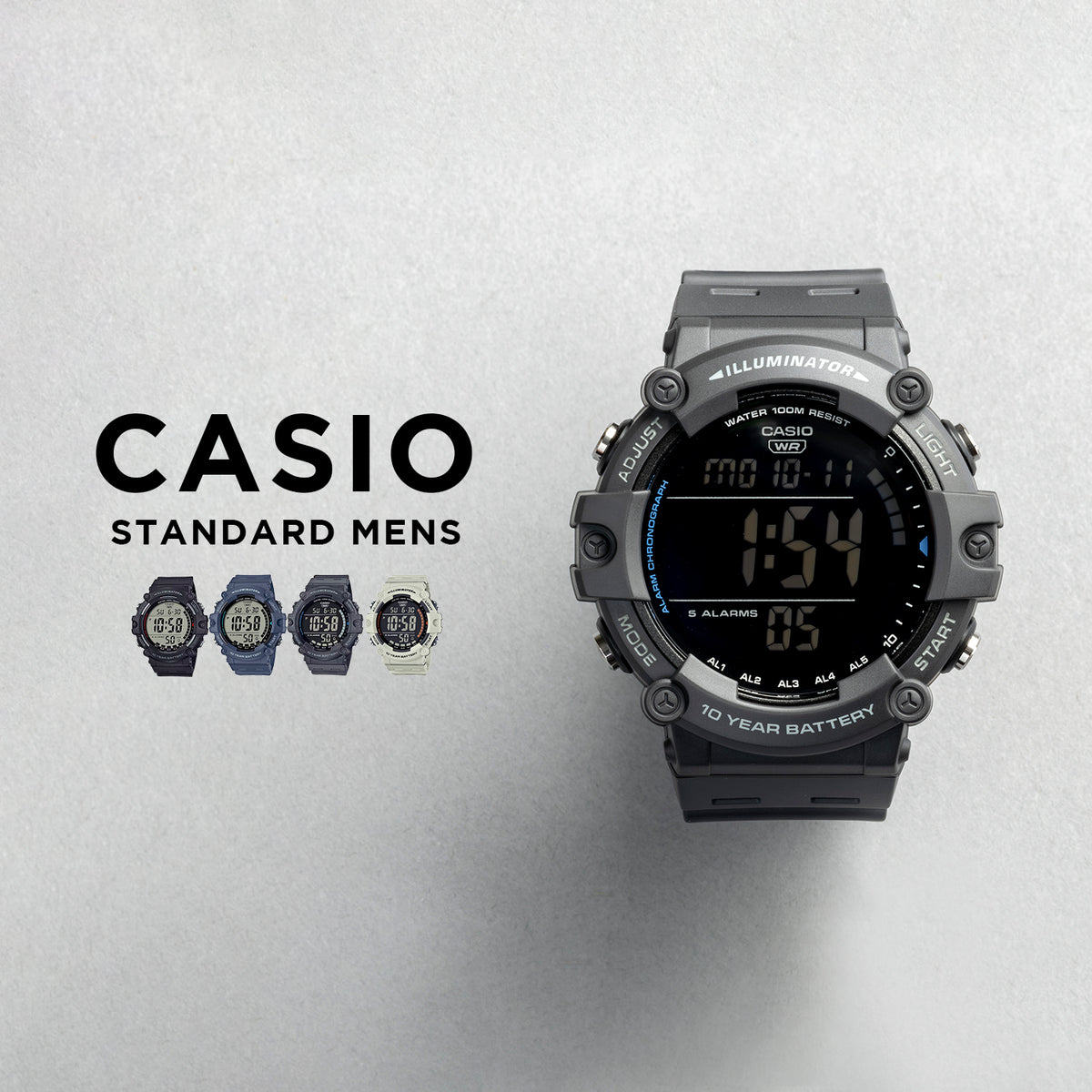 CASIO カシオ AE-1500WH メンズ 腕時計 10気圧防水 10年保証