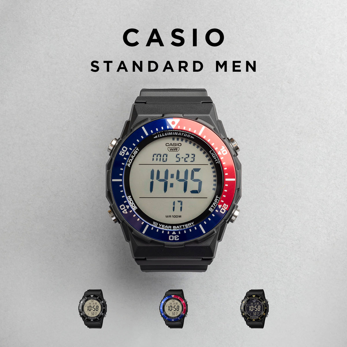 CASIO カシオ AE-1700H メンズ 腕時計 10気圧防水 10年保証