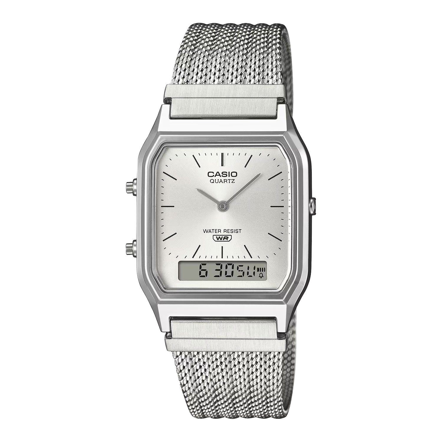 CASIO カシオ AQ-230EM-7A シルバー シルバー アナデジ メンズ 腕時計