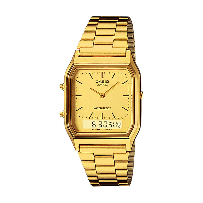 CASIO カシオ AQ-230GA-9D ゴールド ゴールド文字盤 アナデジ メンズ 腕時計