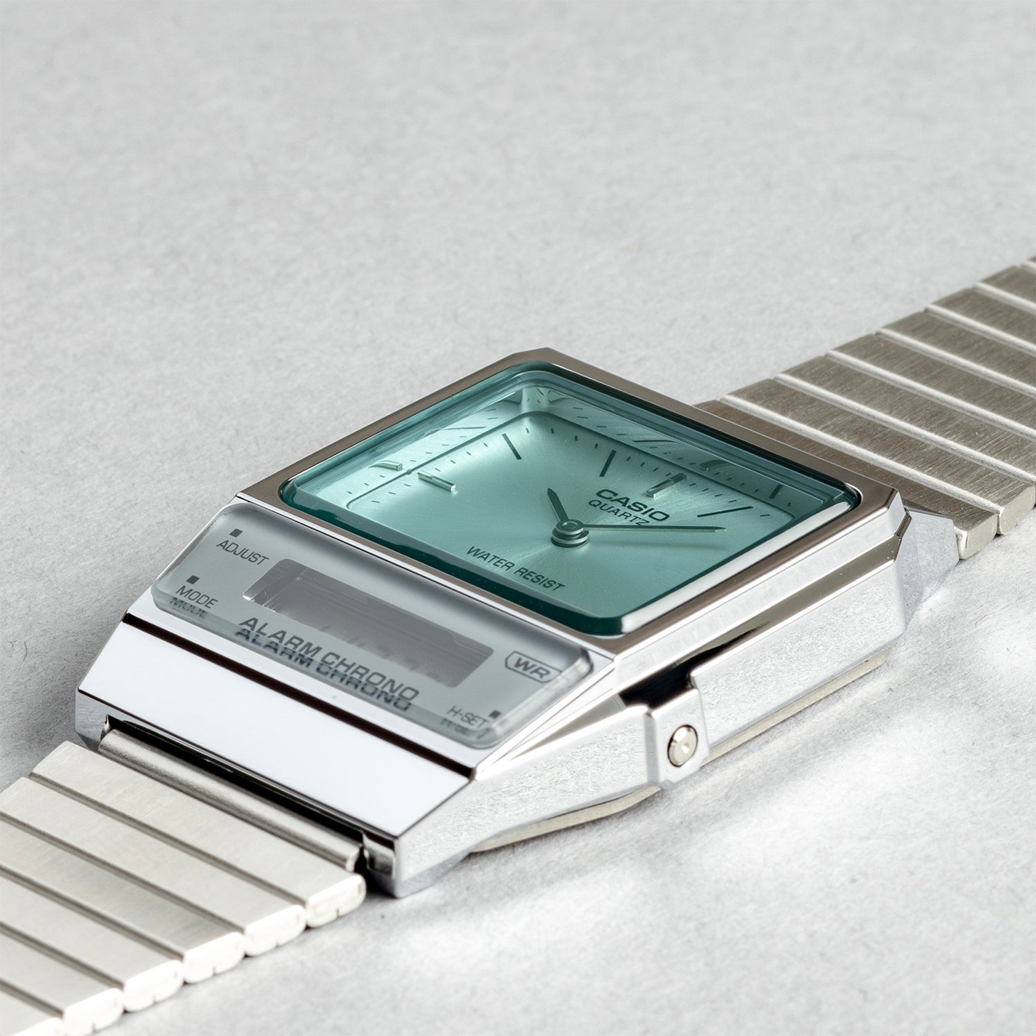 CASIO カシオ AQ-800EC-2A シルバー ブルー文字盤 アナデジ ユニセックス 腕時計