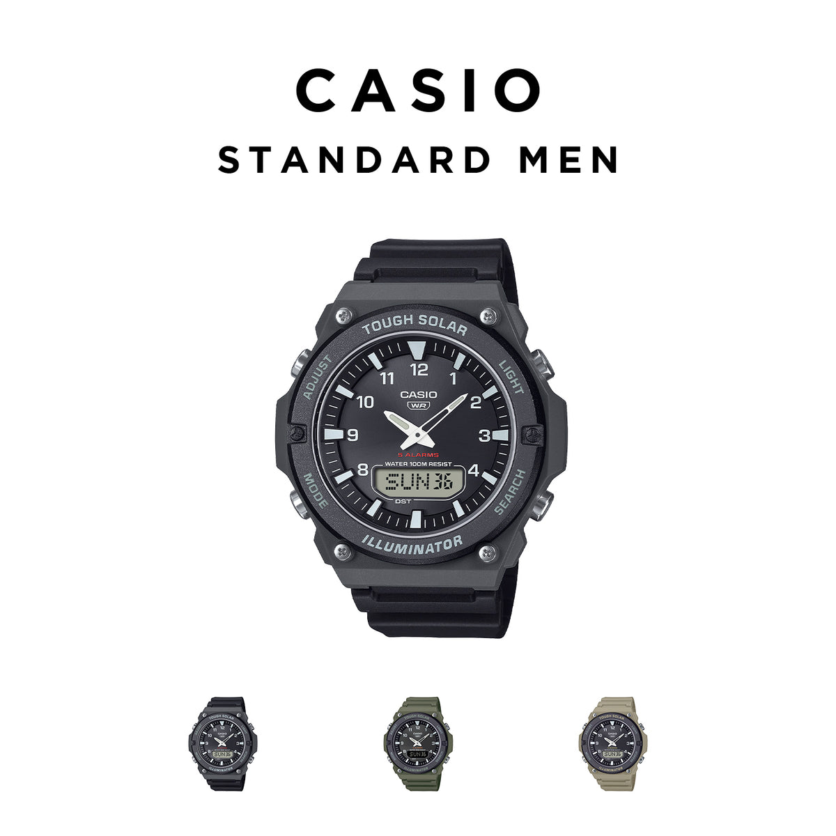 CASIO カシオ AQ-S820W メンズ 腕時計 10気圧防水 10年保証