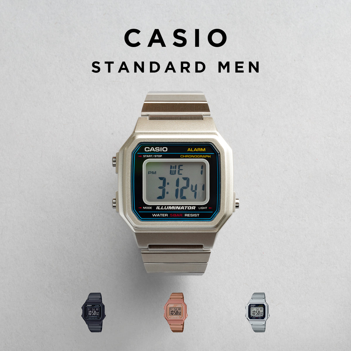 CASIO カシオ B650W メンズ 腕時計 5気圧防水 10年保証