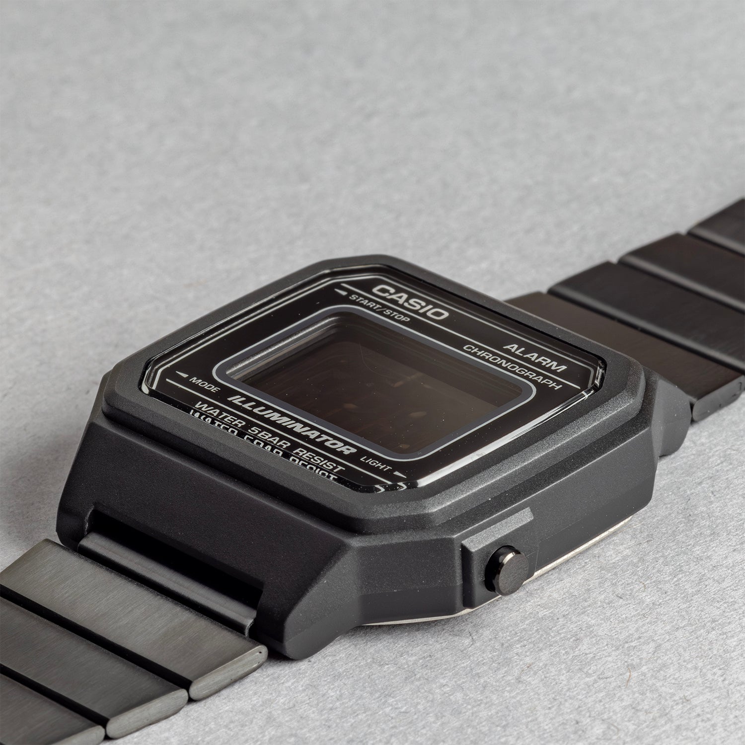 CASIO カシオ B650WB-1B ブラック ブラック文字盤 デジタル メンズ 腕時計 斜め