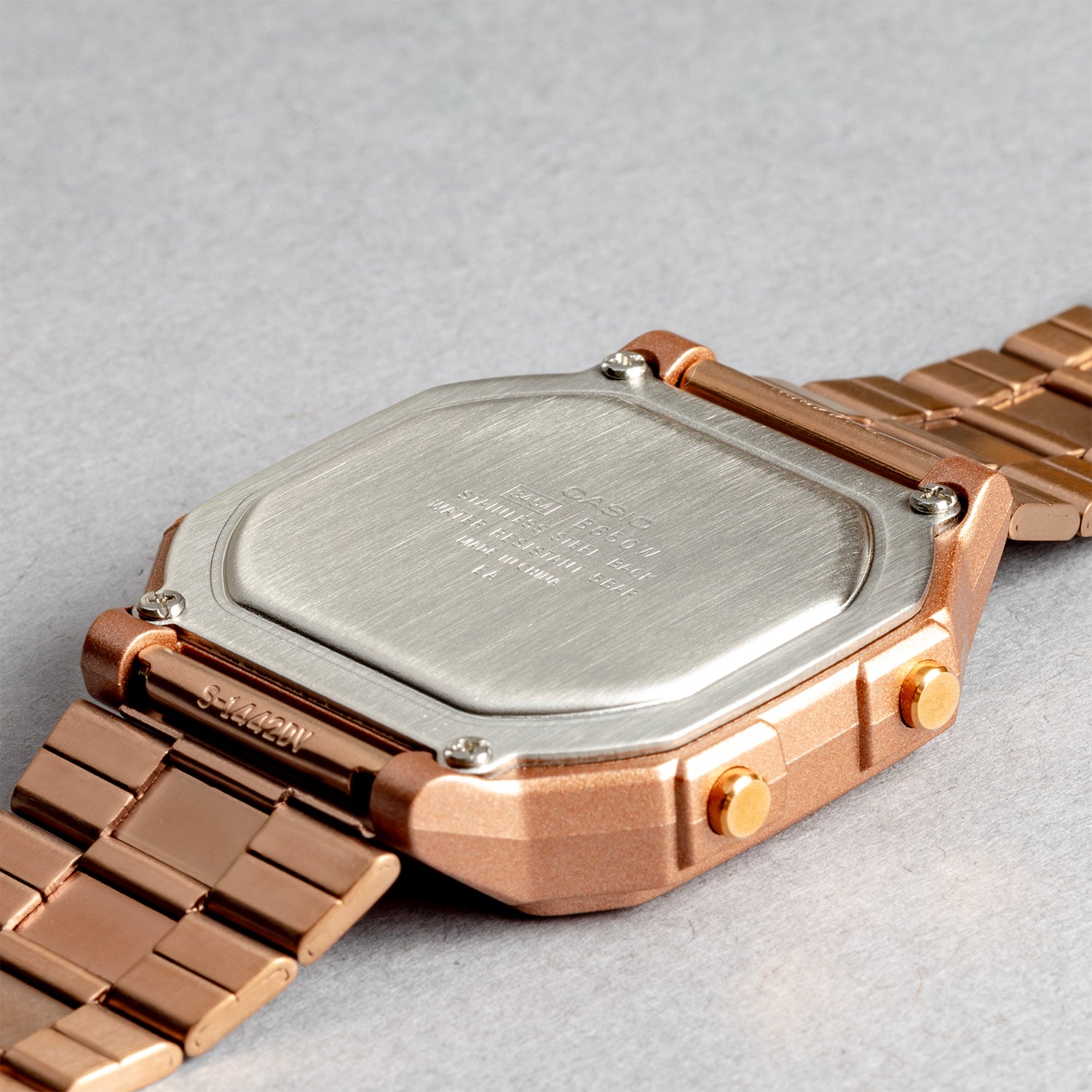 CASIO カシオ B650WC-5A ローズゴールド ローズゴールド文字盤 デジタル メンズ 腕時計 ケースバック