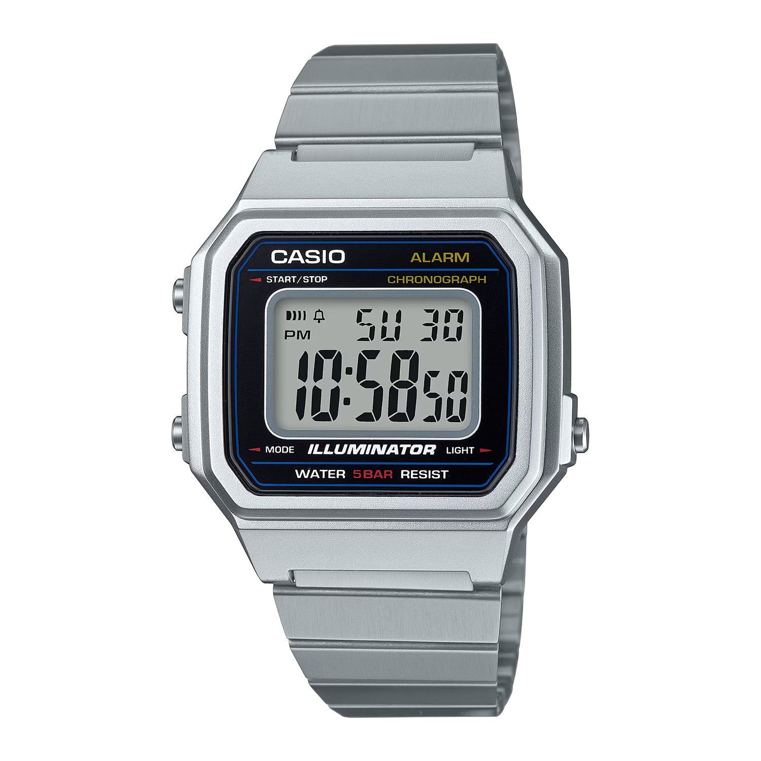 CASIO カシオ B650WD-1A シルバー ブラック文字盤 デジタル メンズ 腕時計