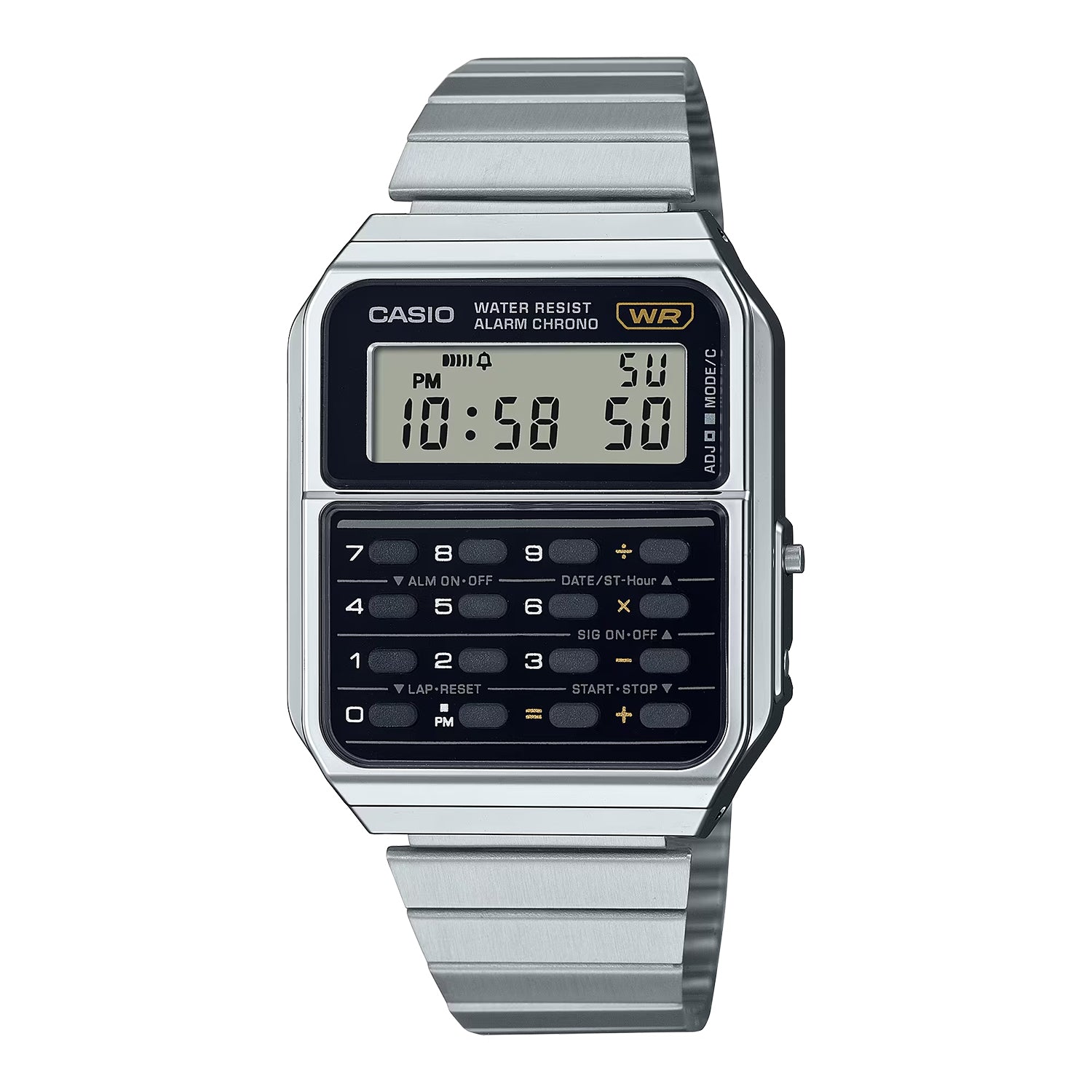 CASIO カシオ CA-500WE-1A シルバー ブラック文字盤 デジタル メンズ 腕時計
