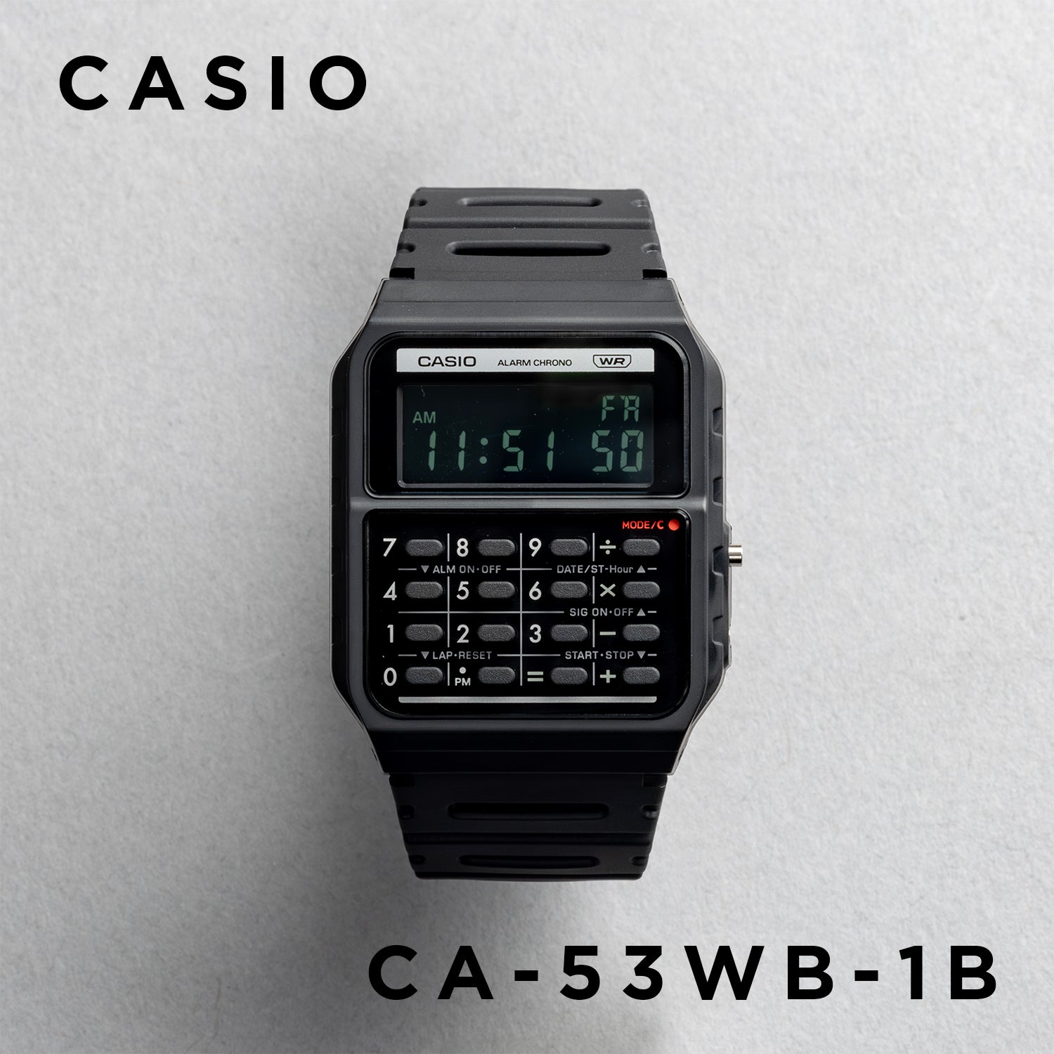 CASIO カシオ CA-53WB-1B ブラック ブラック文字盤 デジタル ユニセックス 腕時計