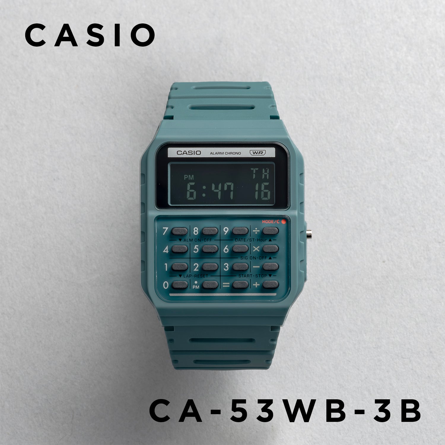 CASIO カシオ CA-53WB-3B グリーン グリーン文字盤 デジタル ユニセックス 腕時計