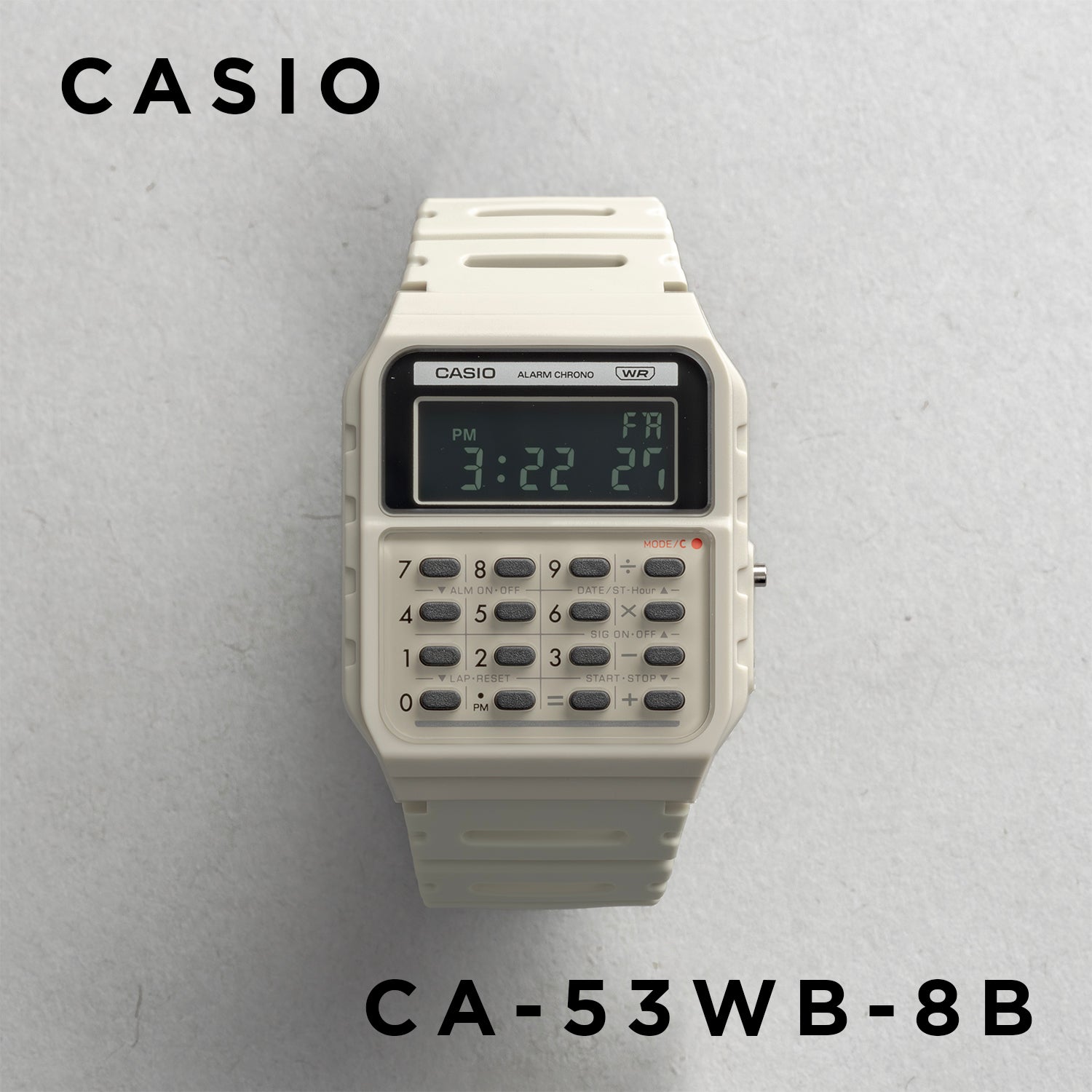 CASIO カシオ CA-53WB-8B アイボリー アイボリー文字盤 デジタル ユニセックス 腕時計