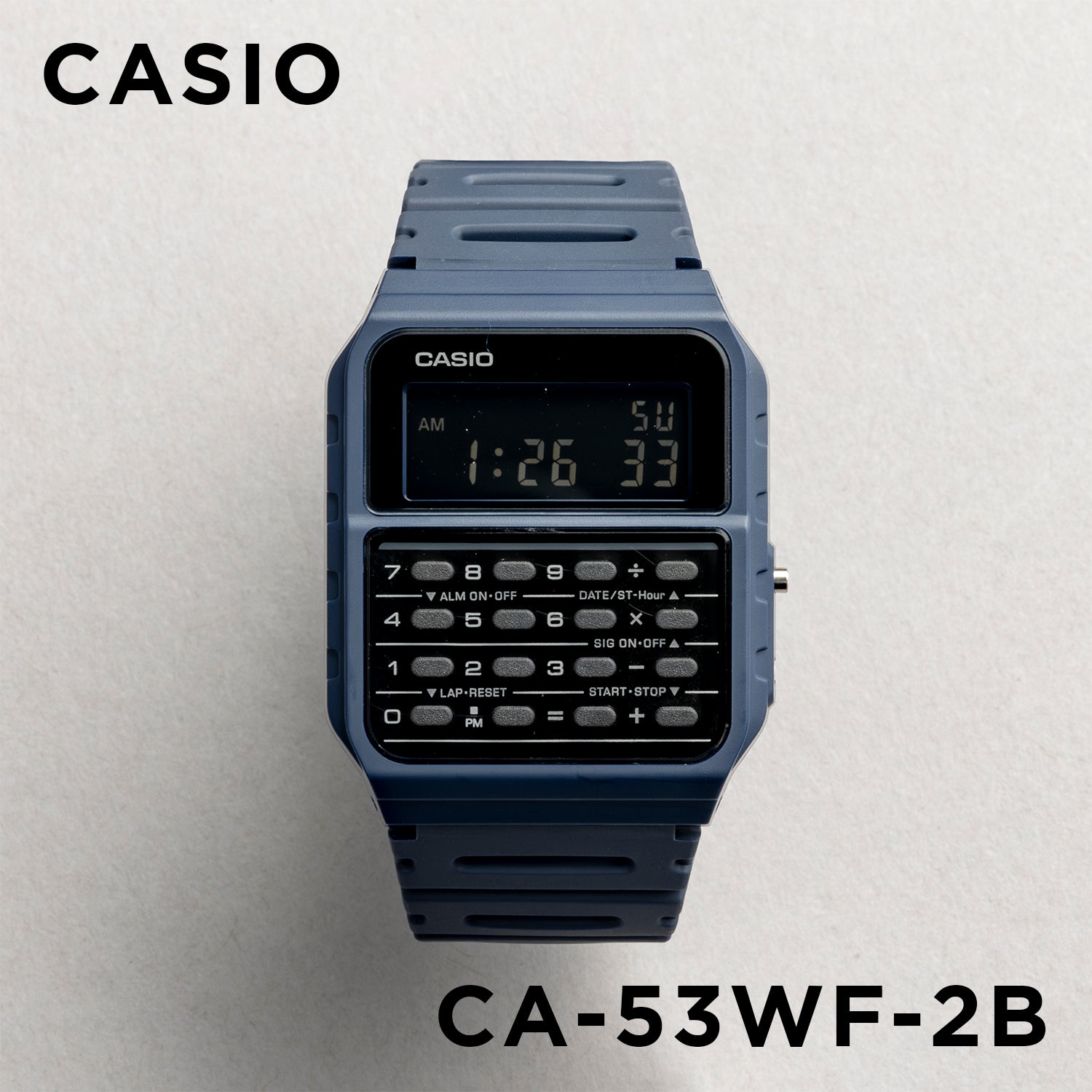CASIO カシオ CA-53WF-2B ネイビー ブラック文字盤 デジタル ユニセックス 腕時計