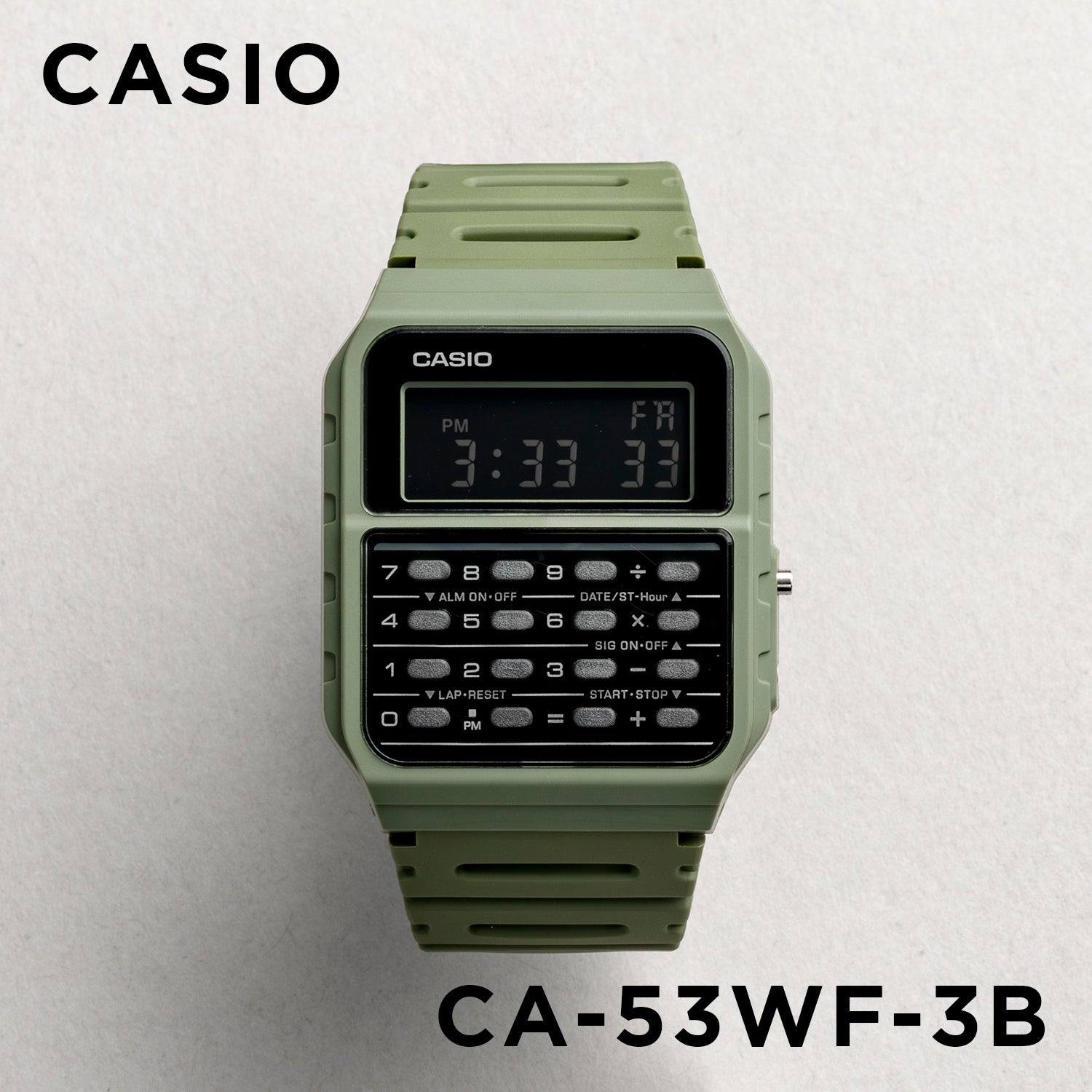 CASIO カシオ CA-53WF-3B グリーン ブラック文字盤 デジタル ユニセックス 腕時計