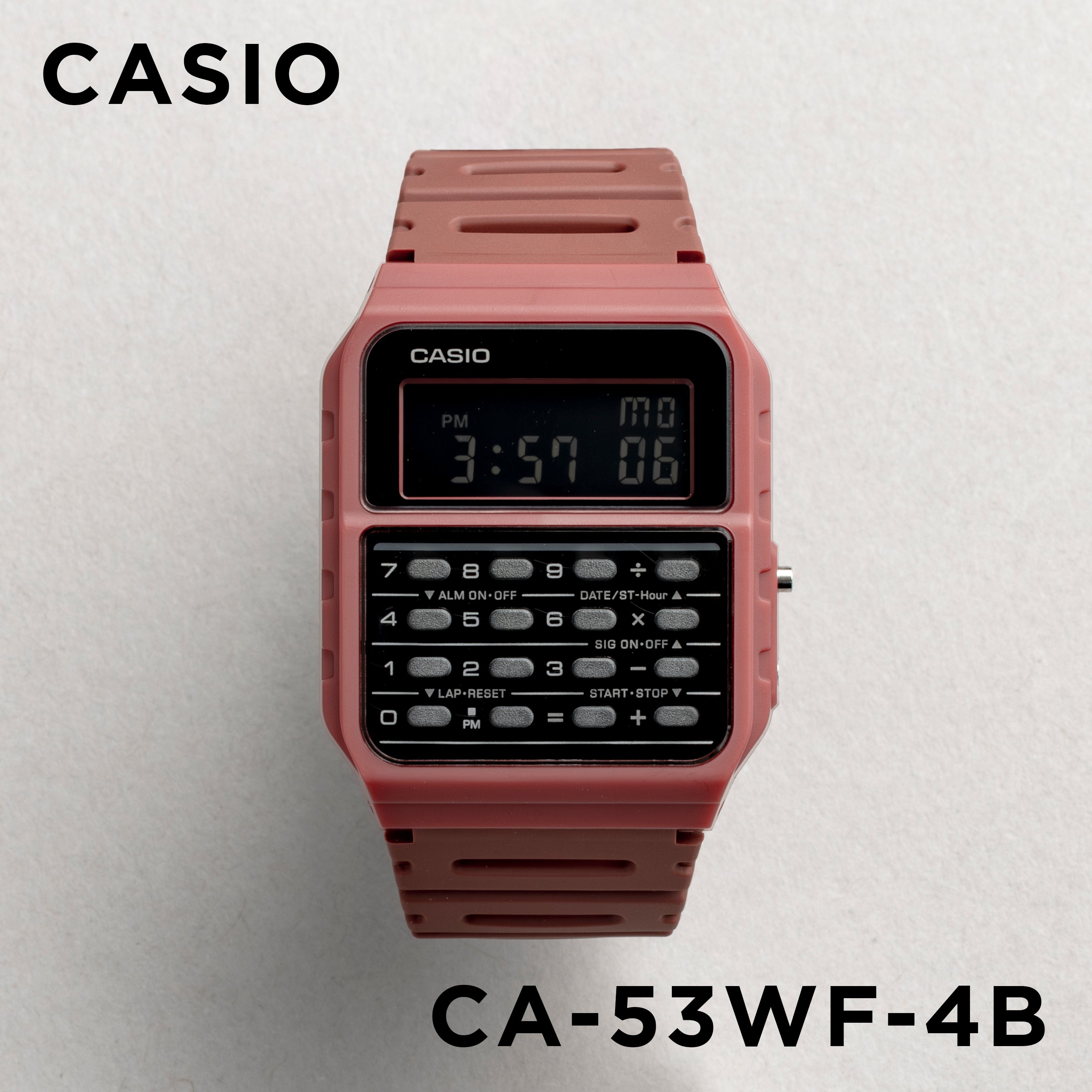 CASIO カシオ CA-53WF-4B ワインレッド ブラック文字盤 デジタル ユニセックス 腕時計