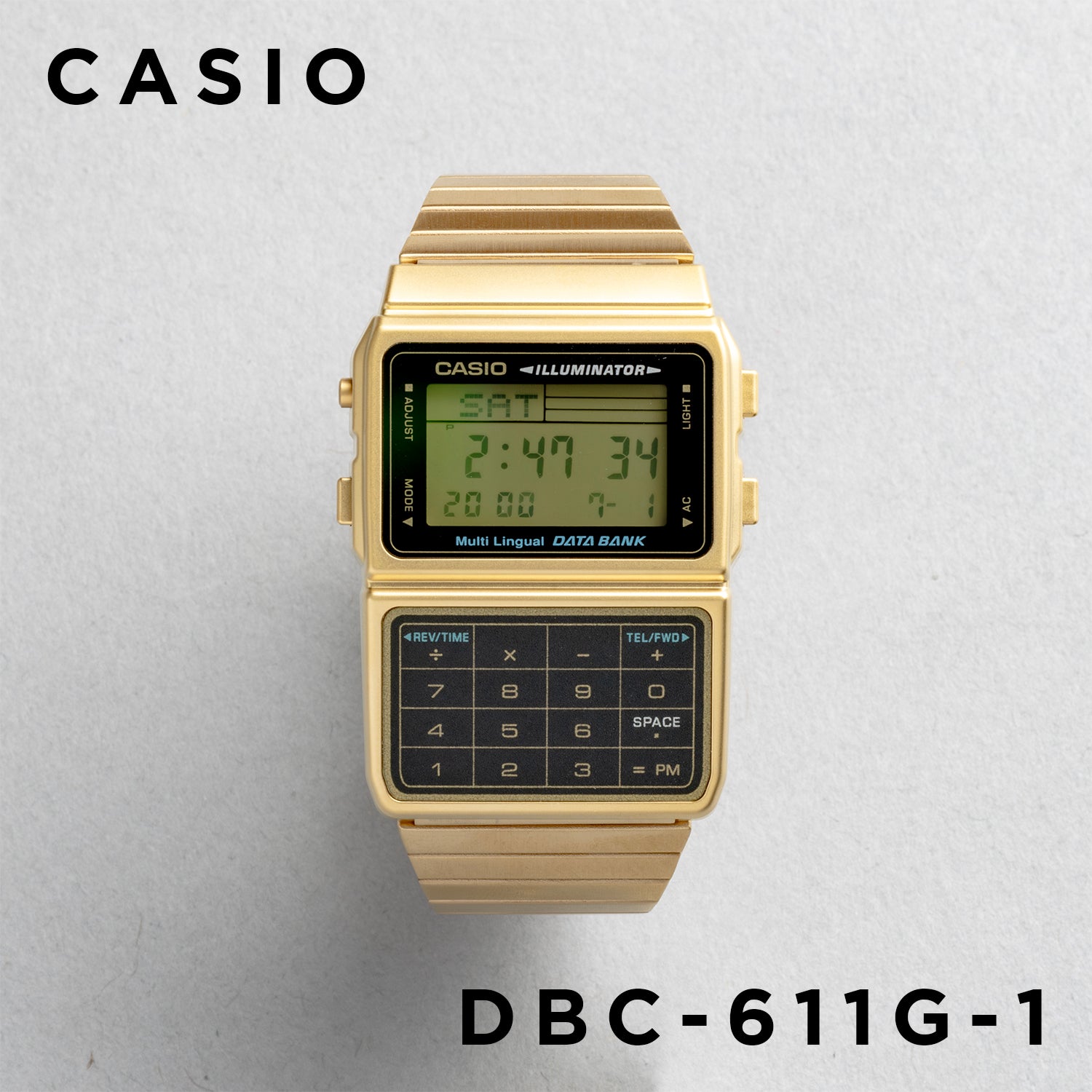 Casio Data Bank DBC-611 腕時計 dbc-611g-1_1