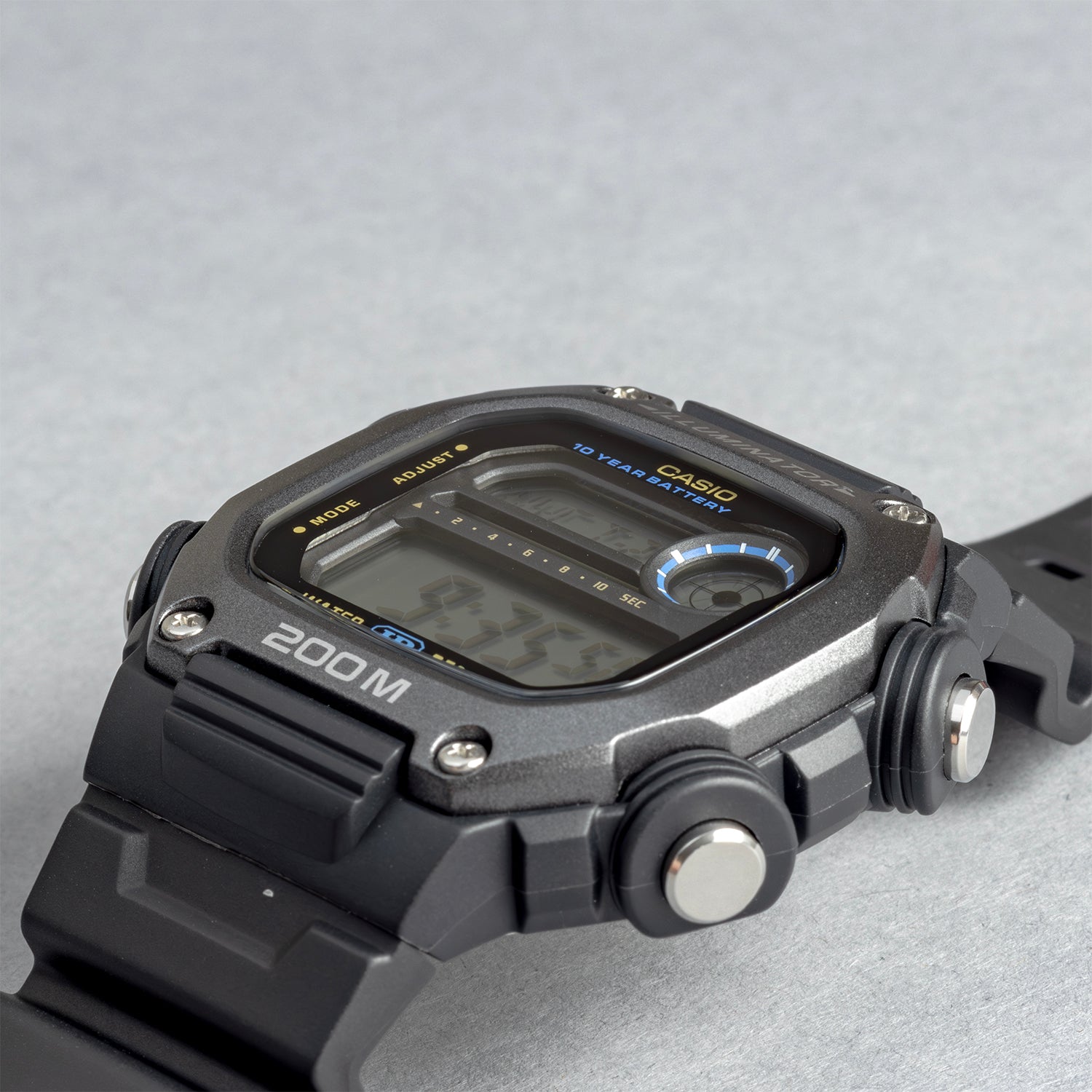 CASIO カシオ DW-291HX-1A ブラック ブラック文字盤 デジタル メンズ 腕時計 斜め