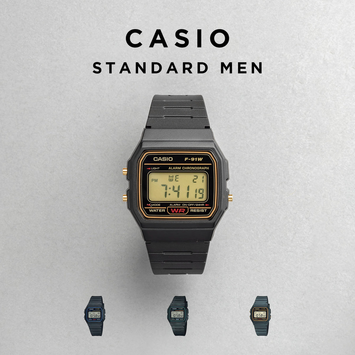 CASIO カシオ F-91W メンズ 腕時計 日常生活用防水 10年保証