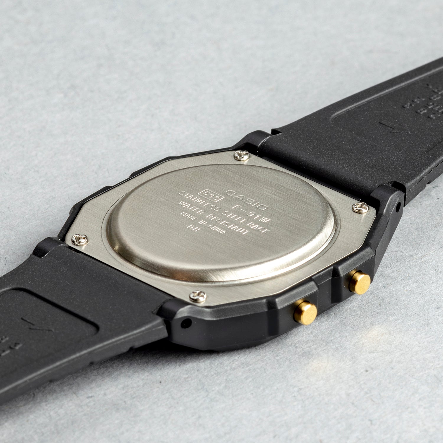 CASIO カシオ F-91WG-9 ブラック ゴールド文字盤 デジタル ユニセックス 腕時計