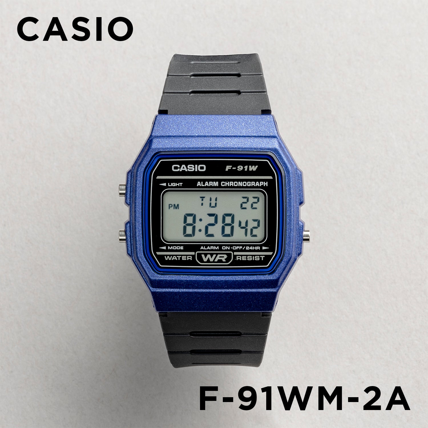 CASIO カシオ F-91WM-2A ブラック ブラック文字盤 デジタル ユニセックス 腕時計