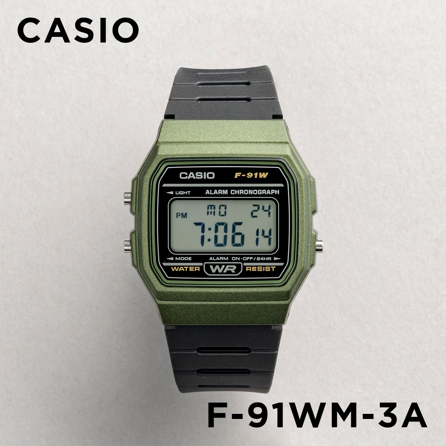 CASIO カシオ F-91WM-3A ブラック ブラック文字盤 デジタル ユニセックス 腕時計