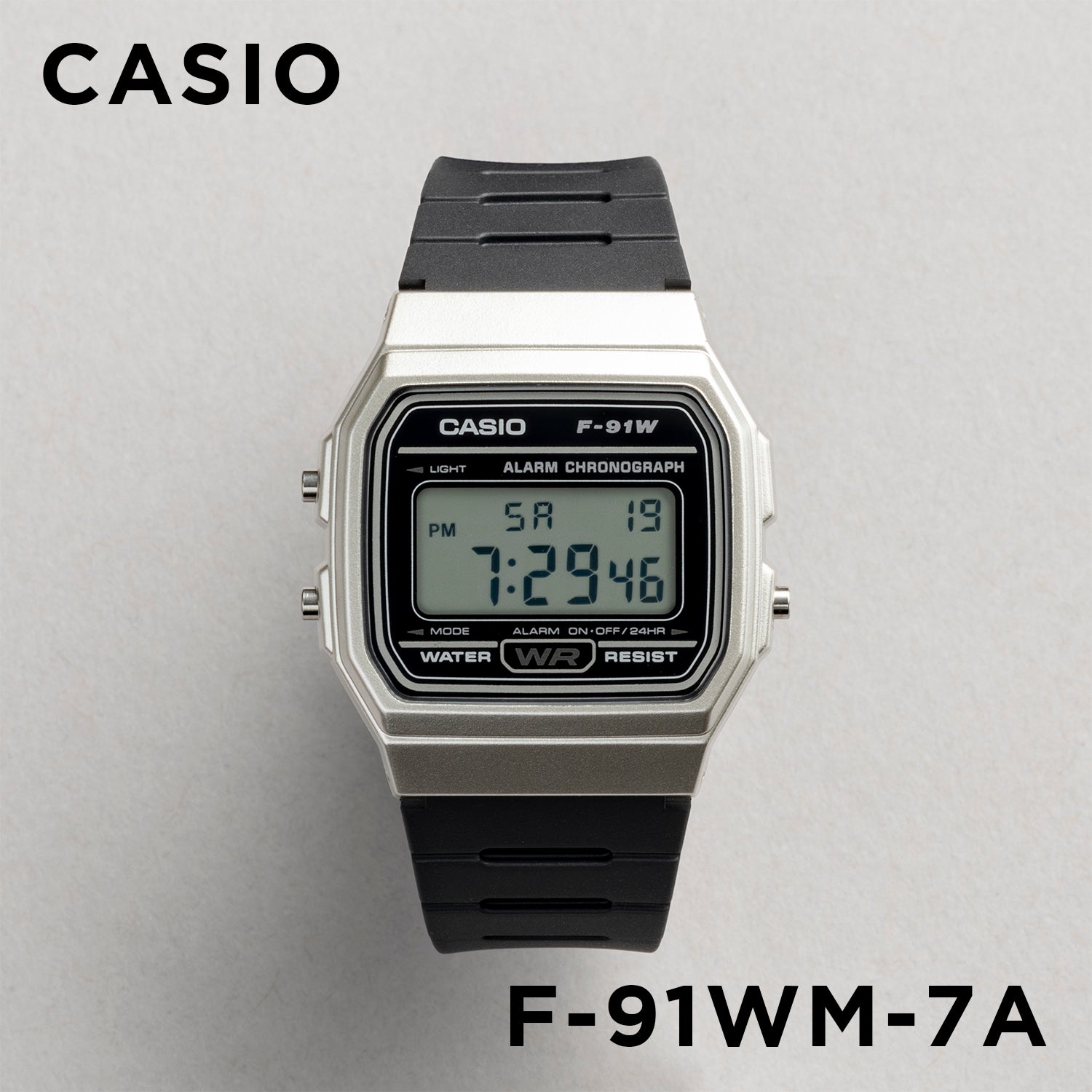 CASIO カシオ F-91WM-7A ブラック ブラック文字盤 デジタル ユニセックス 腕時計