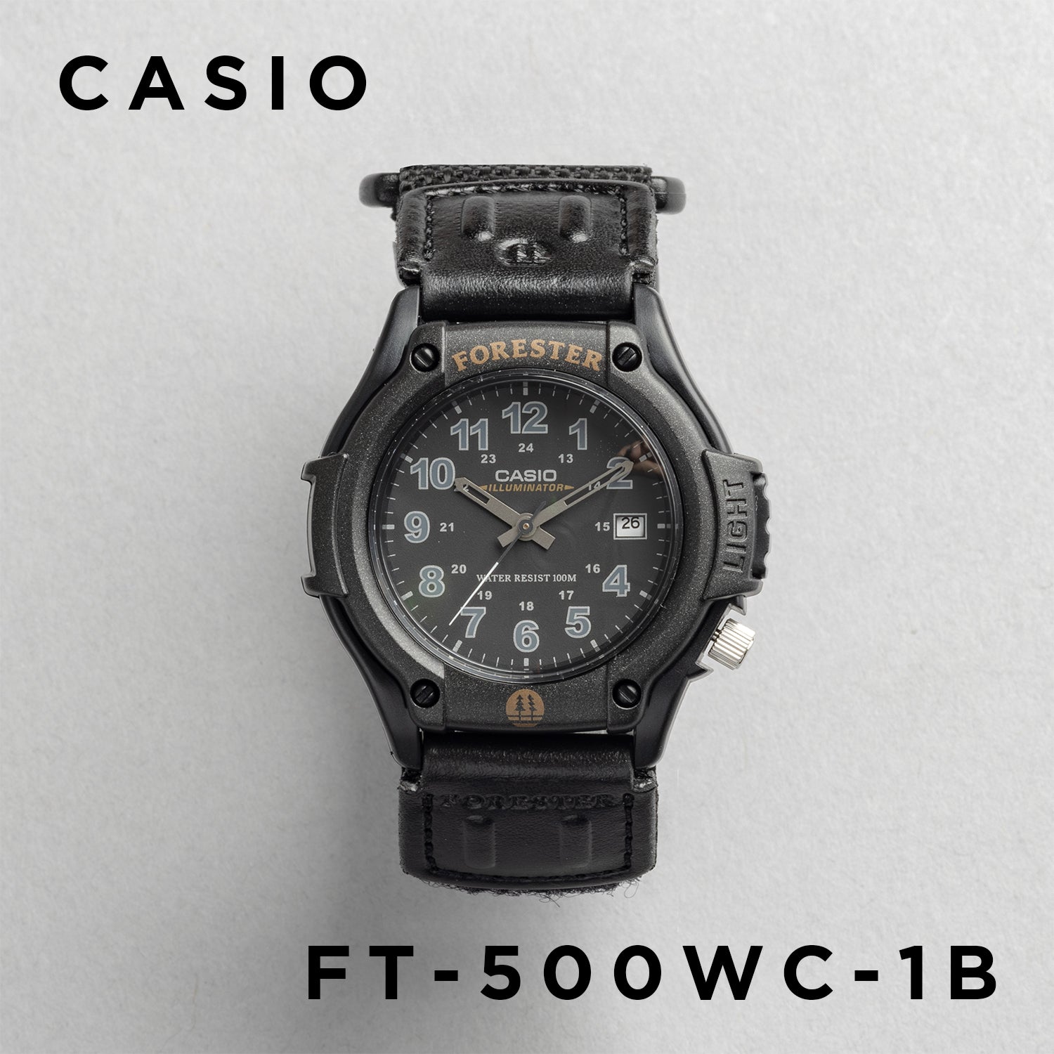 CASIO カシオ FT-500WC-1B ブラック ブラック文字盤 アナログ メンズ 腕時計 正面