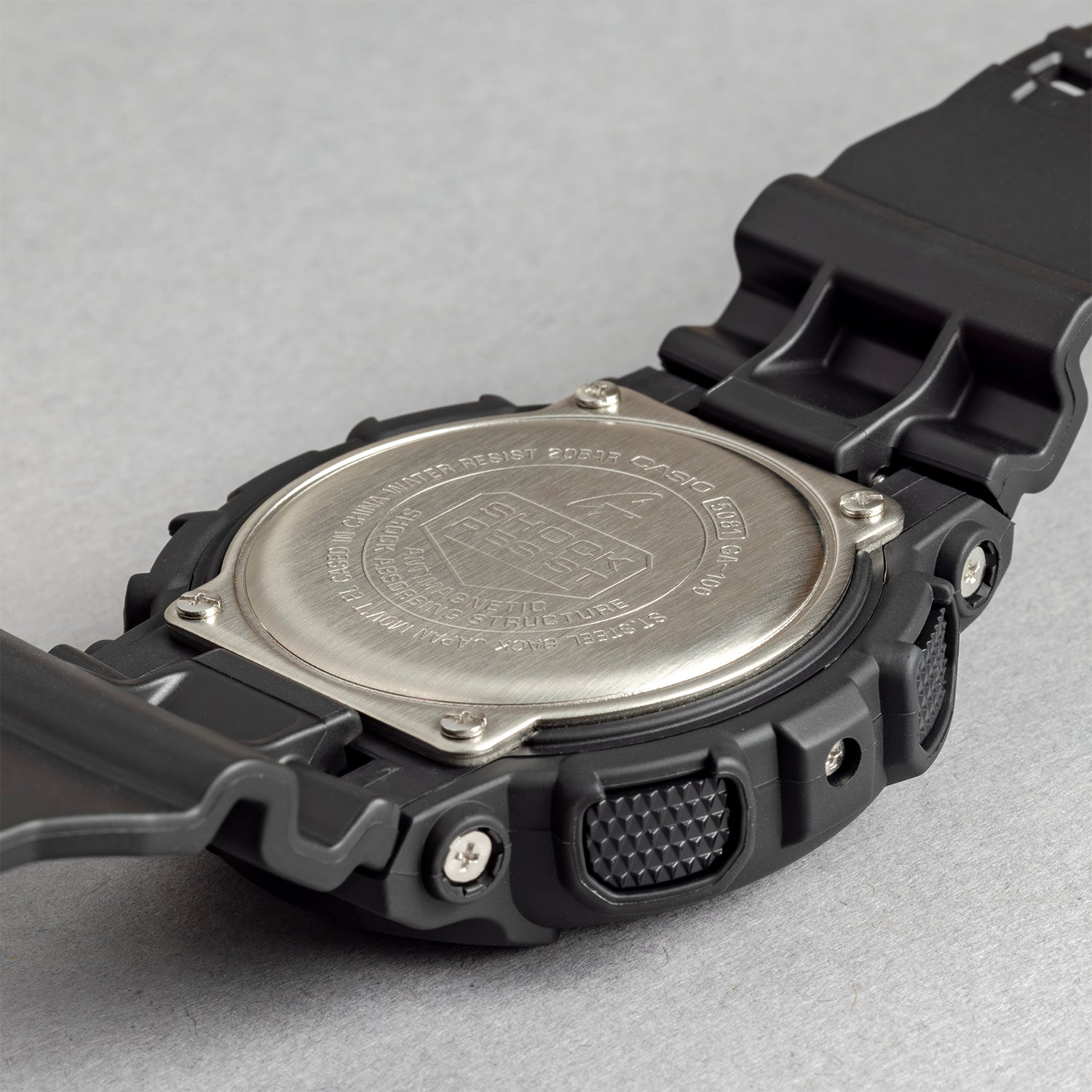 CASIO カシオ GA-100-1A1 ブラック ブラック文字盤 アナデジ メンズ 腕時計 ケースバック