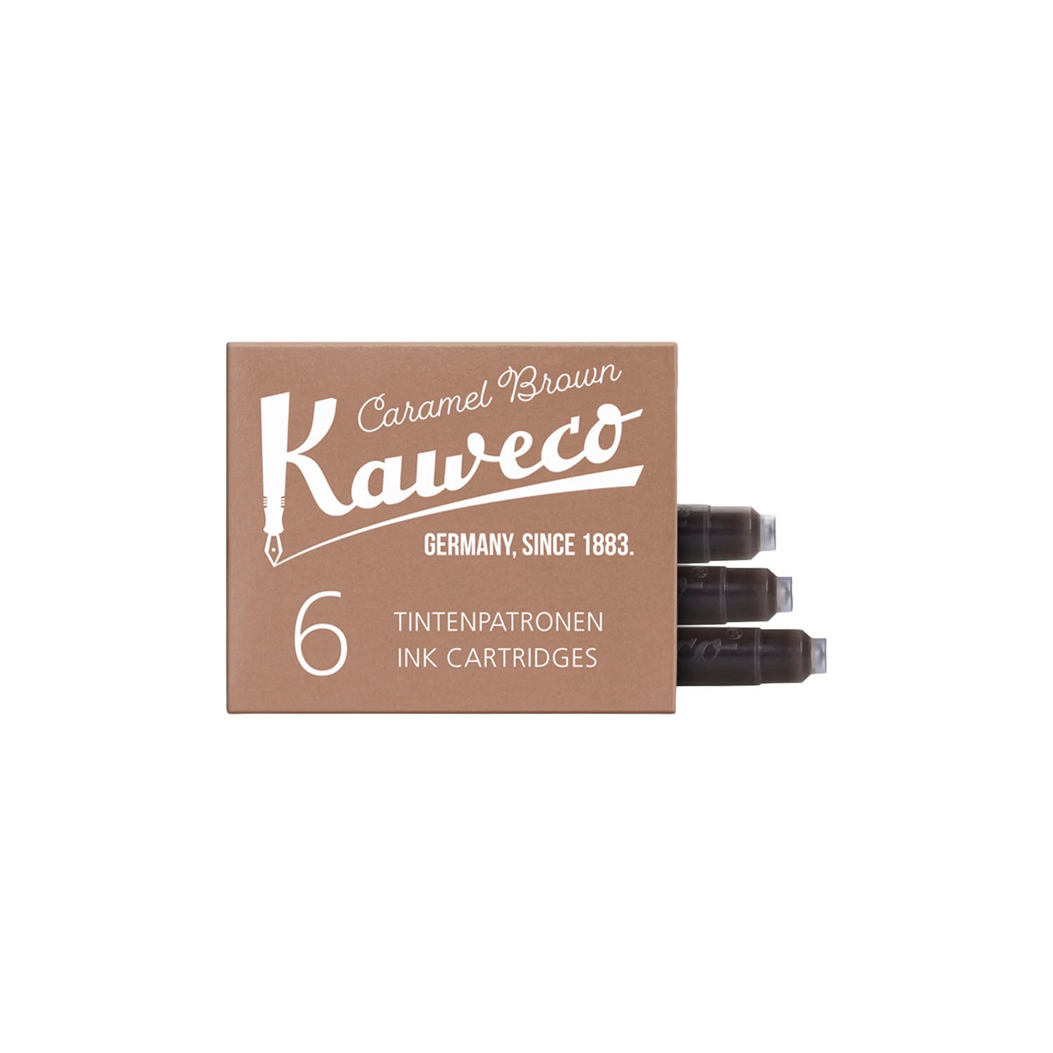 KAWECO カヴェコ インクカートリッジ6本入り キャラメルブラウン インクカートリッジ 筆記具