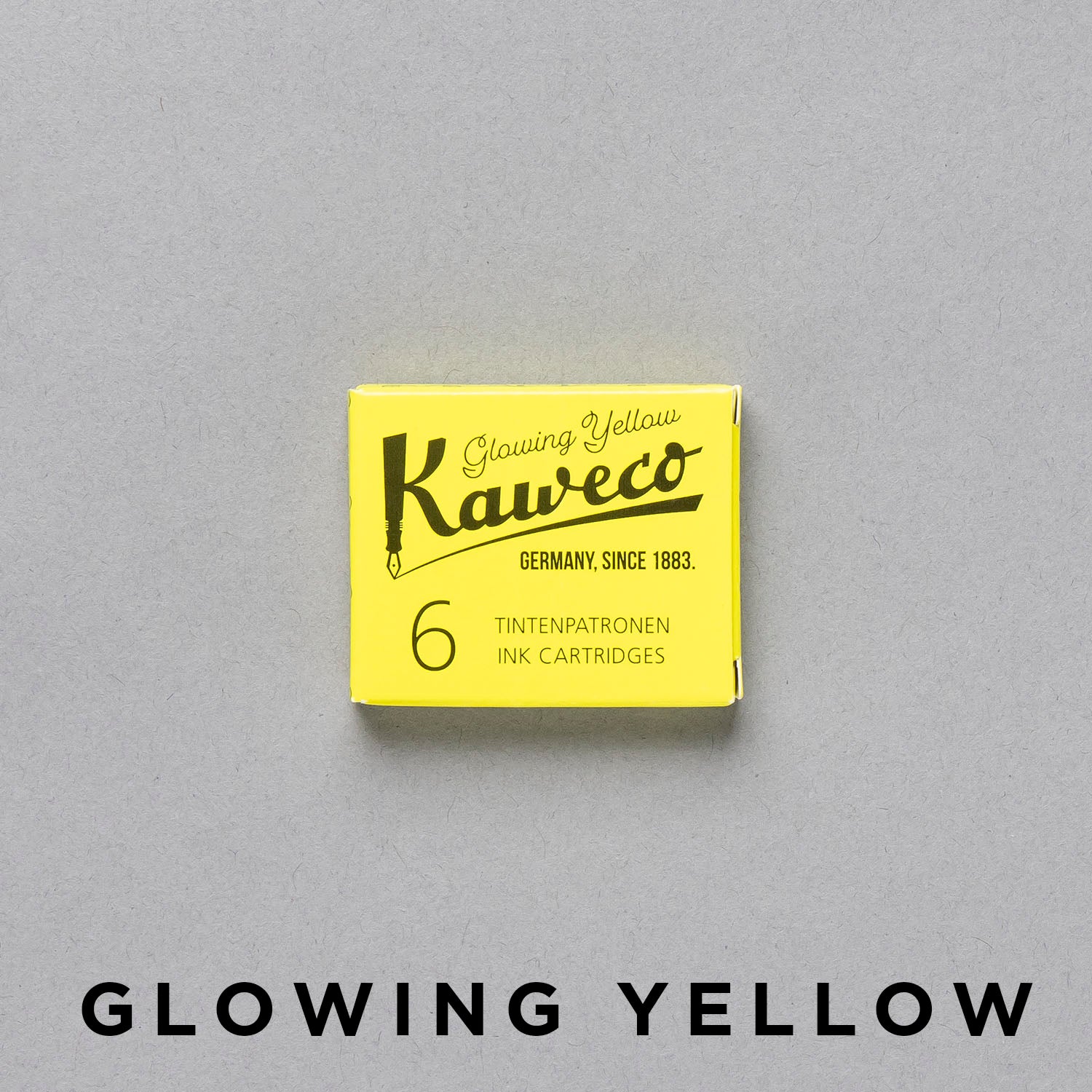 KAWECO カヴェコ インクカートリッジ6本入り グローイングイエロー インクカートリッジ 筆記具